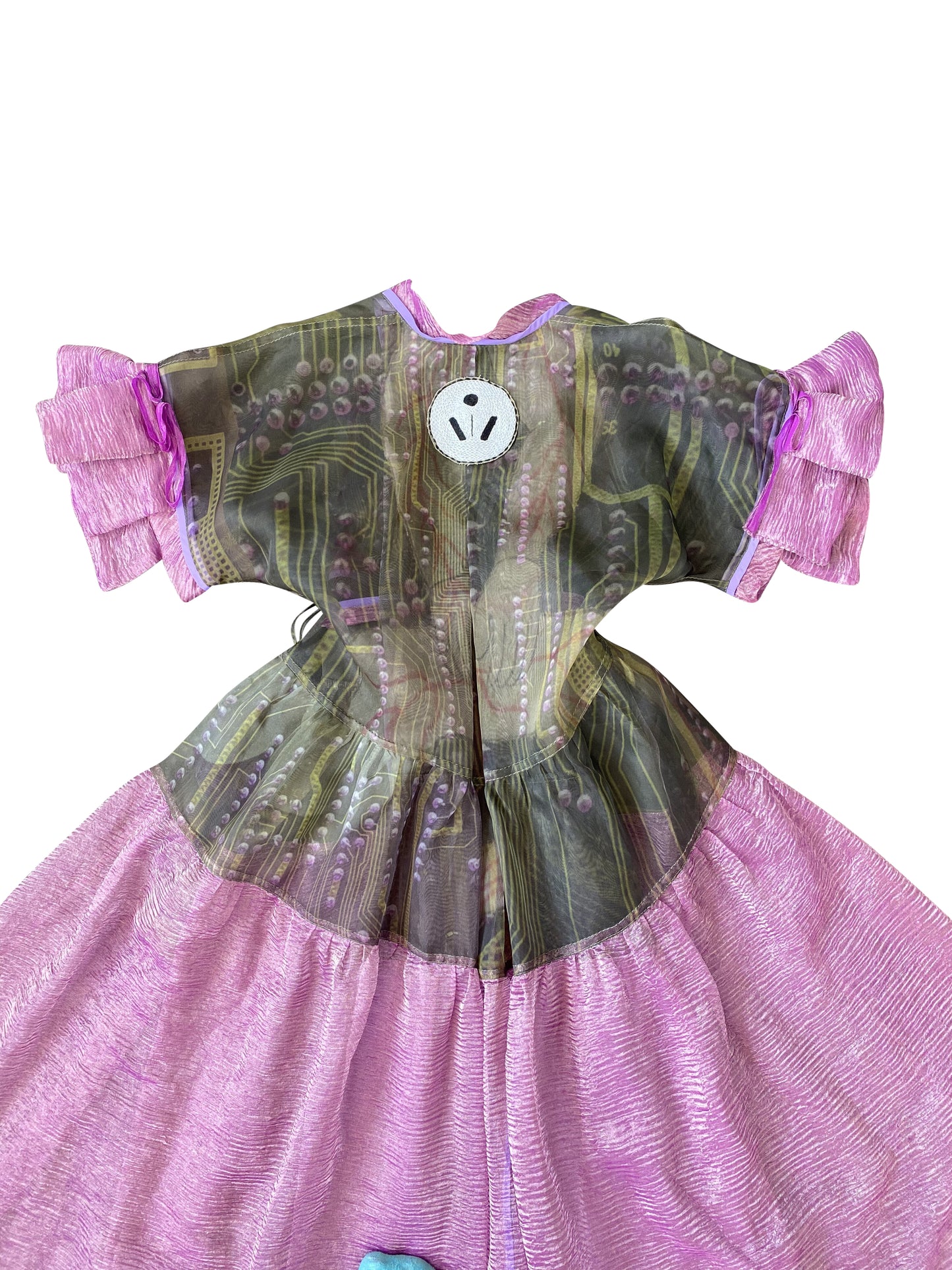 'Transient' Silk Organza Wrap Maxi Dress