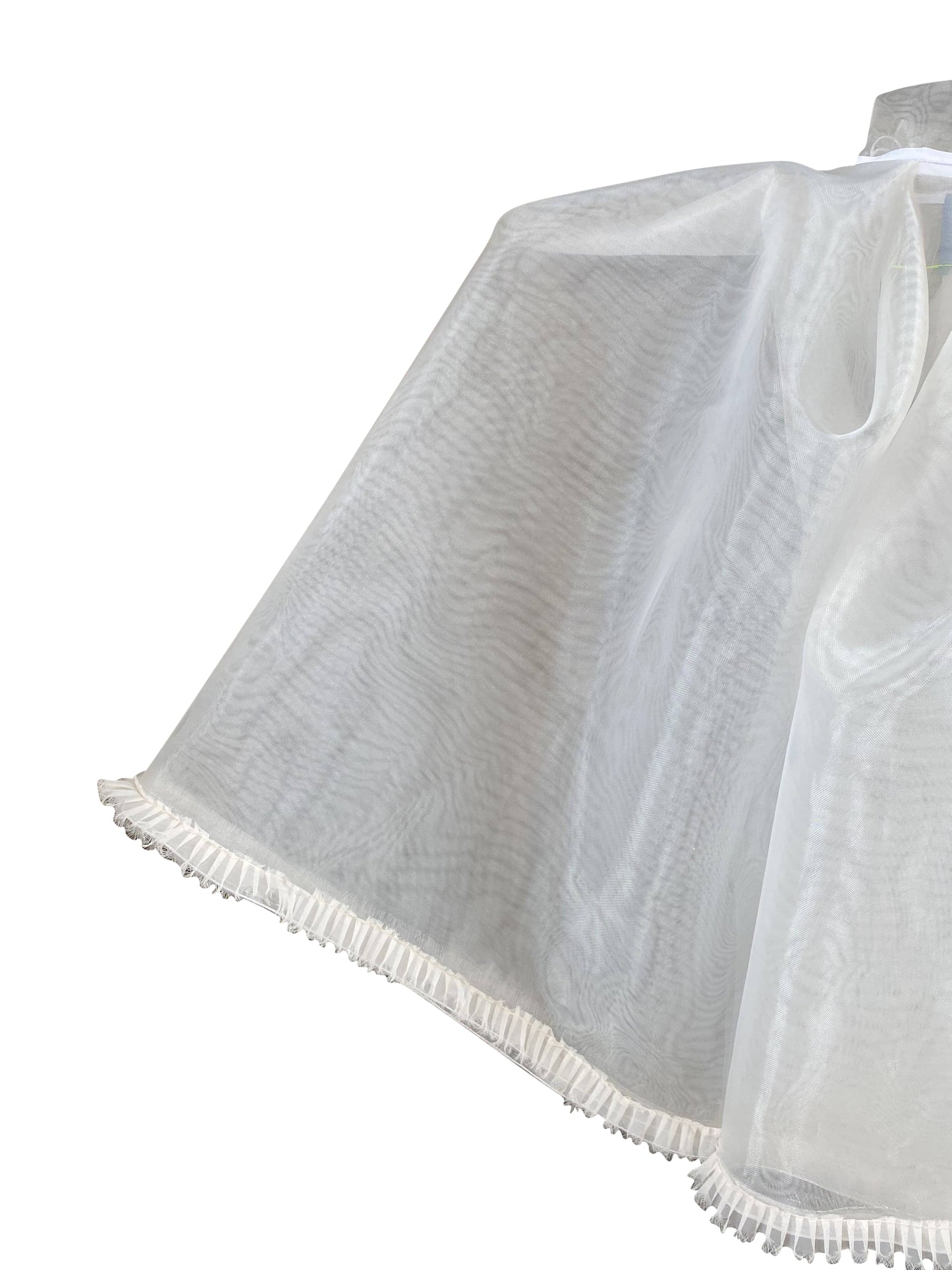 Crystalline Sculpted Skirt with Silk Organza Frills