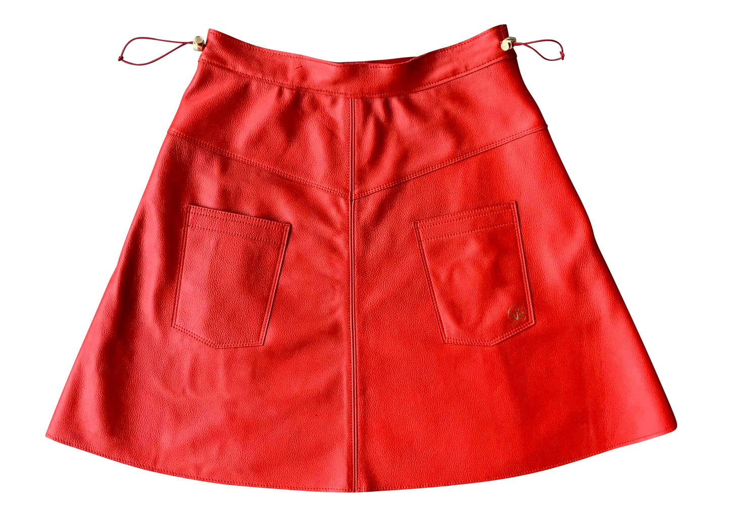 TAILORED LEATHER A-LINE SKIRT