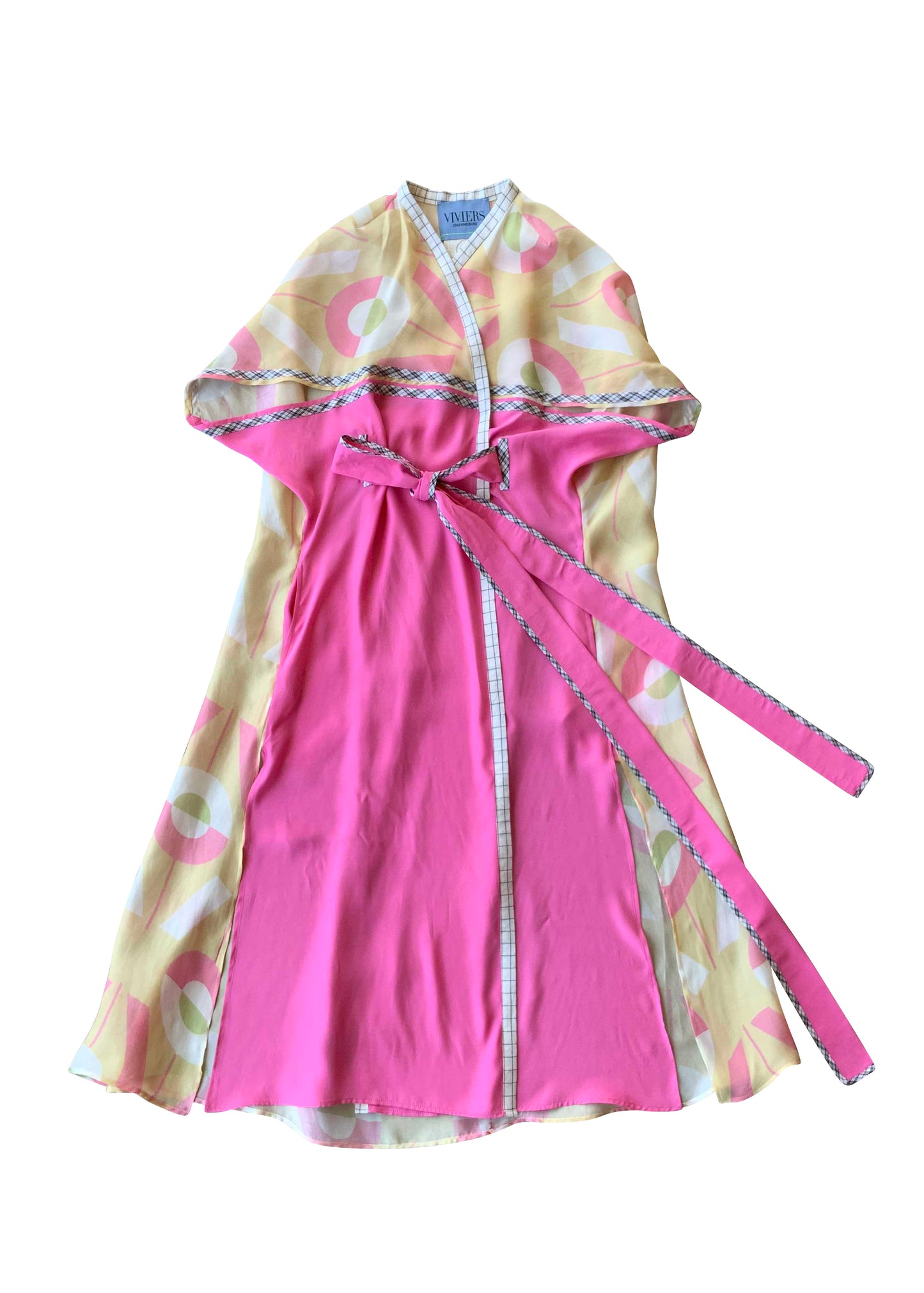 VIVI MONOGRAM MOTHER SHIP SILK ORGANZA AND SATIN CAPE