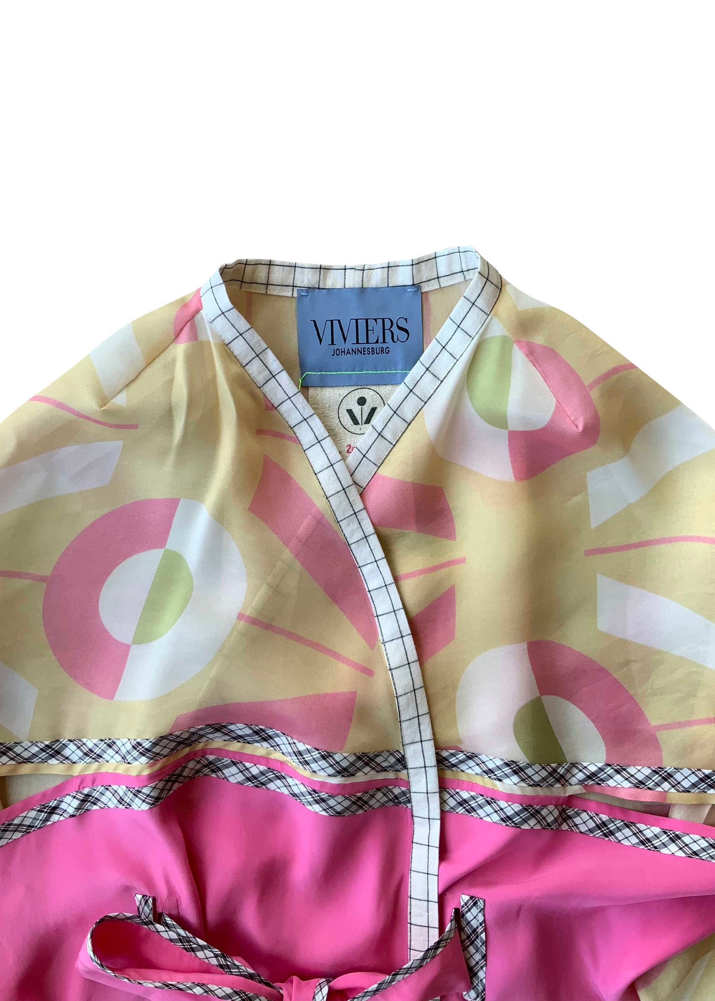 VIVI MONOGRAM MOTHER SHIP SILK ORGANZA AND SATIN CAPE