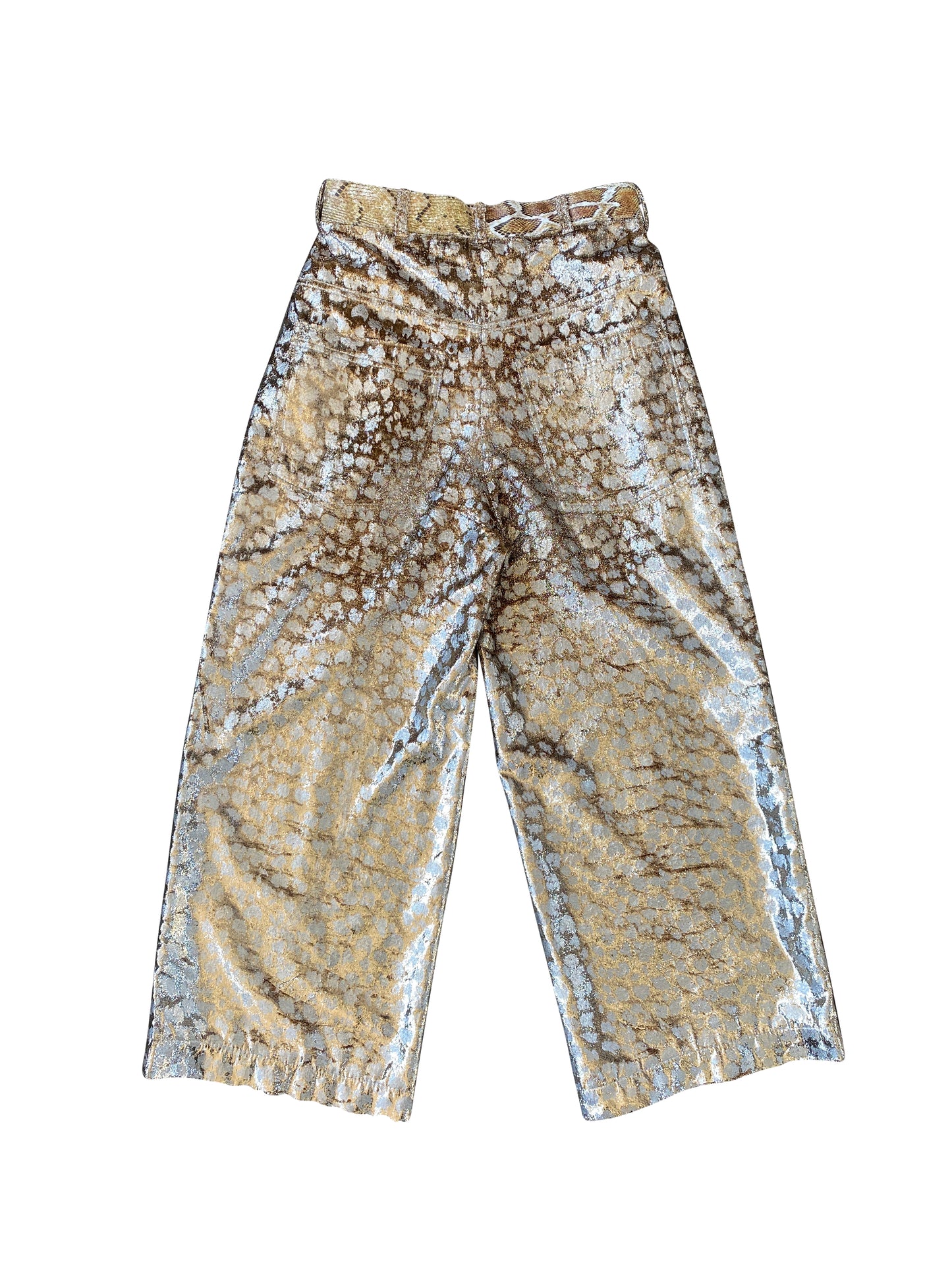 'Scintillating Gold' Vintage Lamé Tailored Trousers