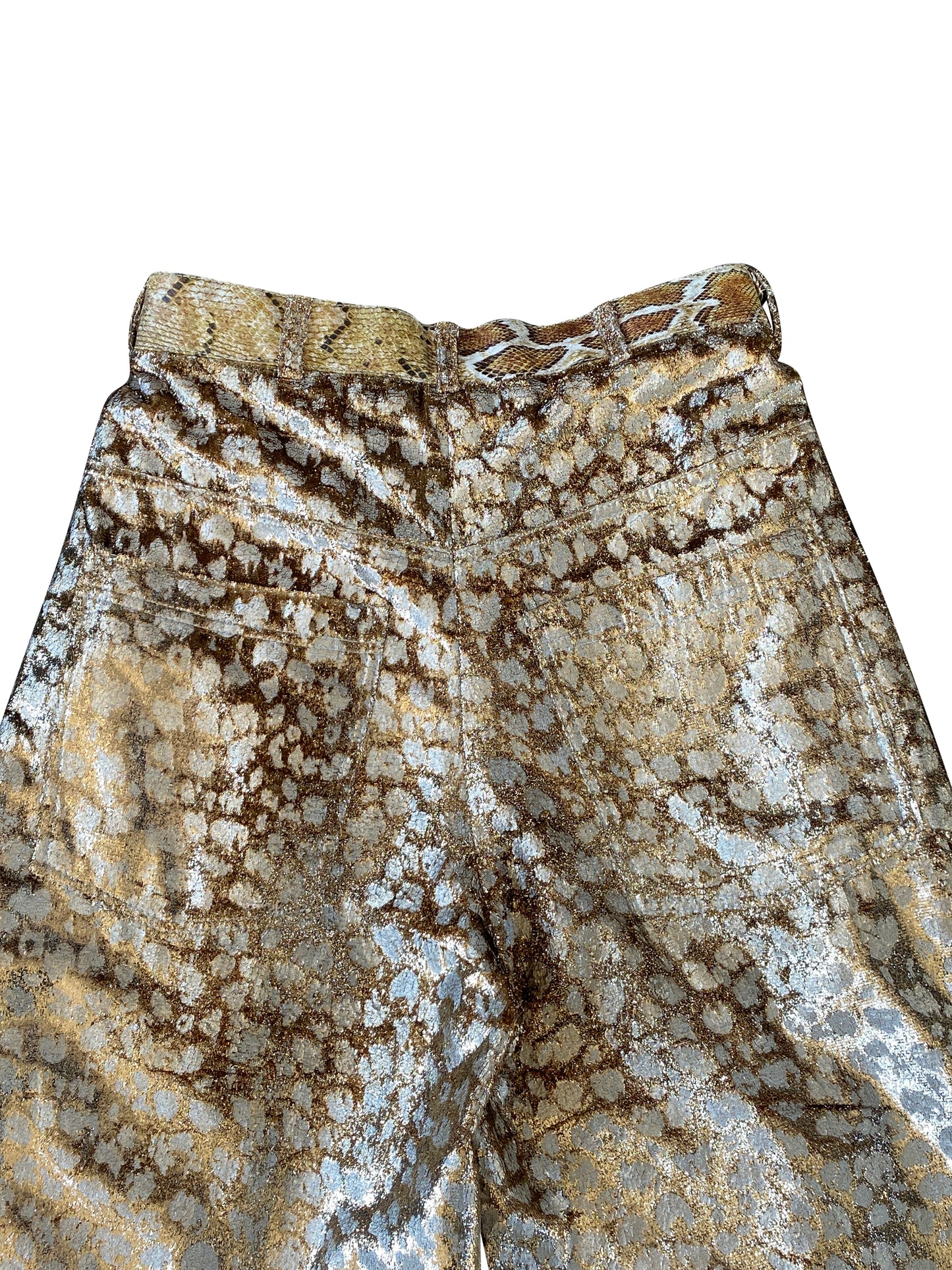 'Scintillating Gold' Vintage Lamé Tailored Trousers