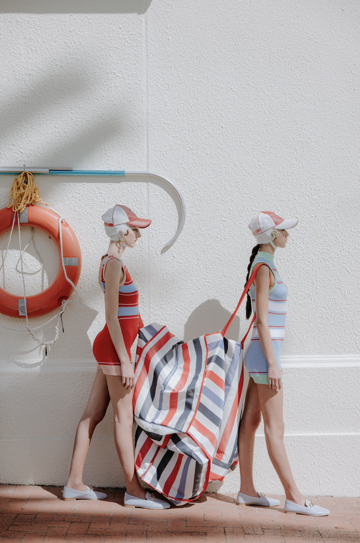 Red Poolside Knitted Leotard