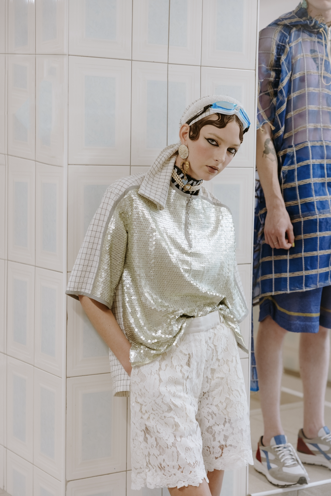 Disco-Resort Deadstock Cotton & Sequins T-shirt