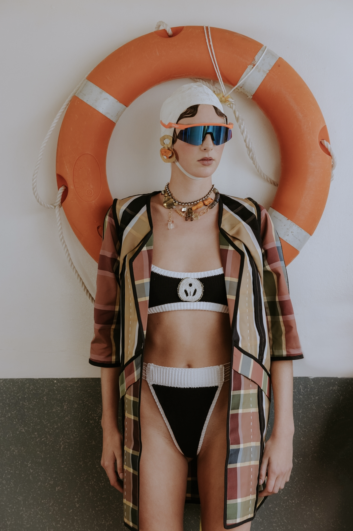 Black & White Knitted Bikini Set