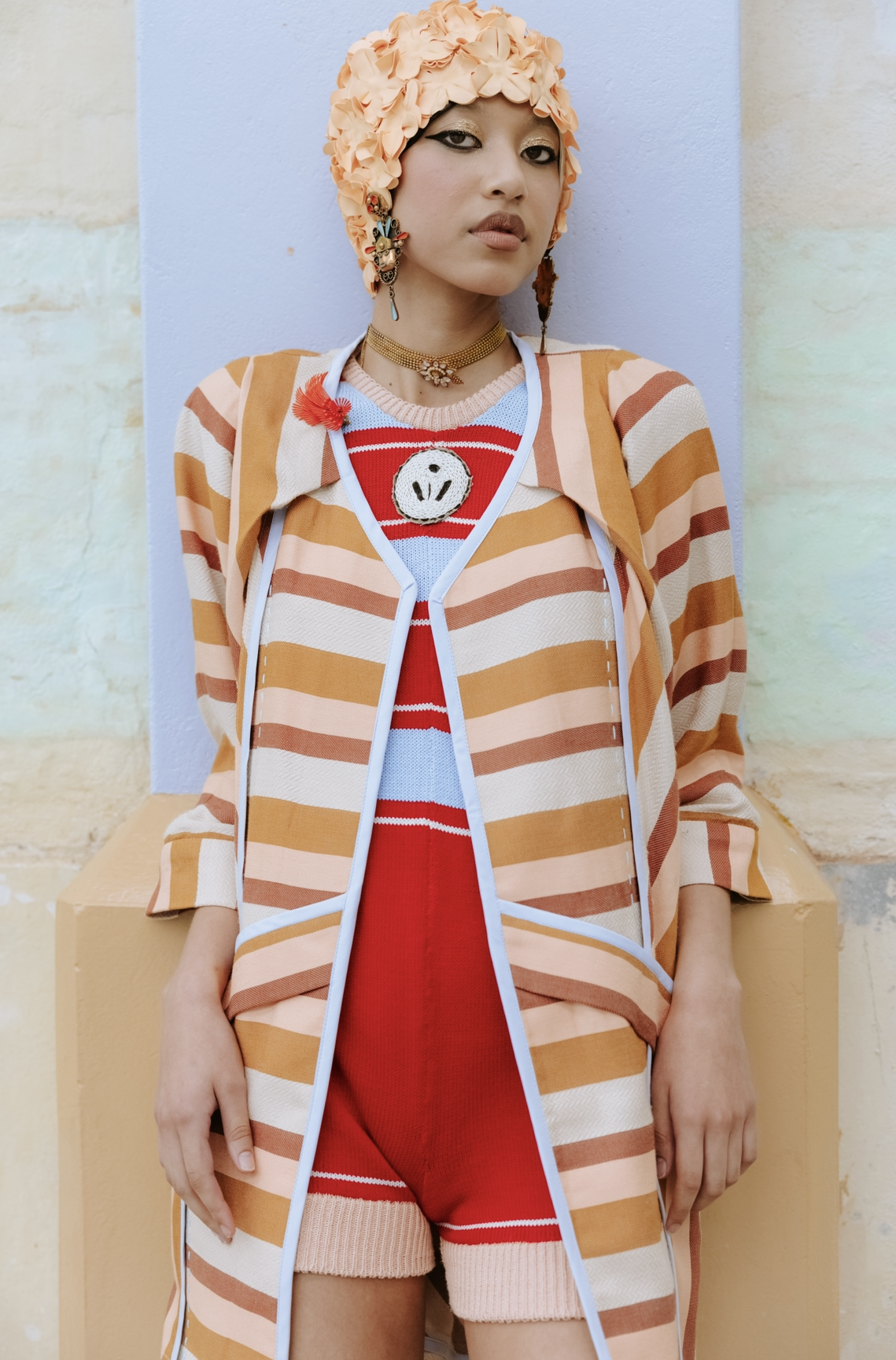 Striped Cotton Rayon Jacket