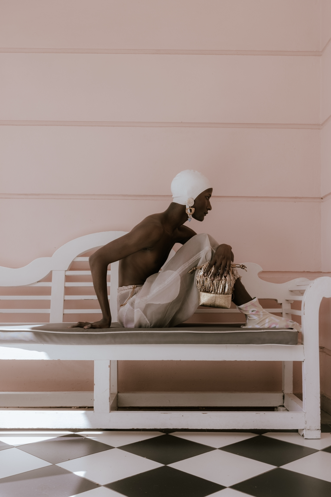 Vintage Lamé 'Isla' Pouch Bag