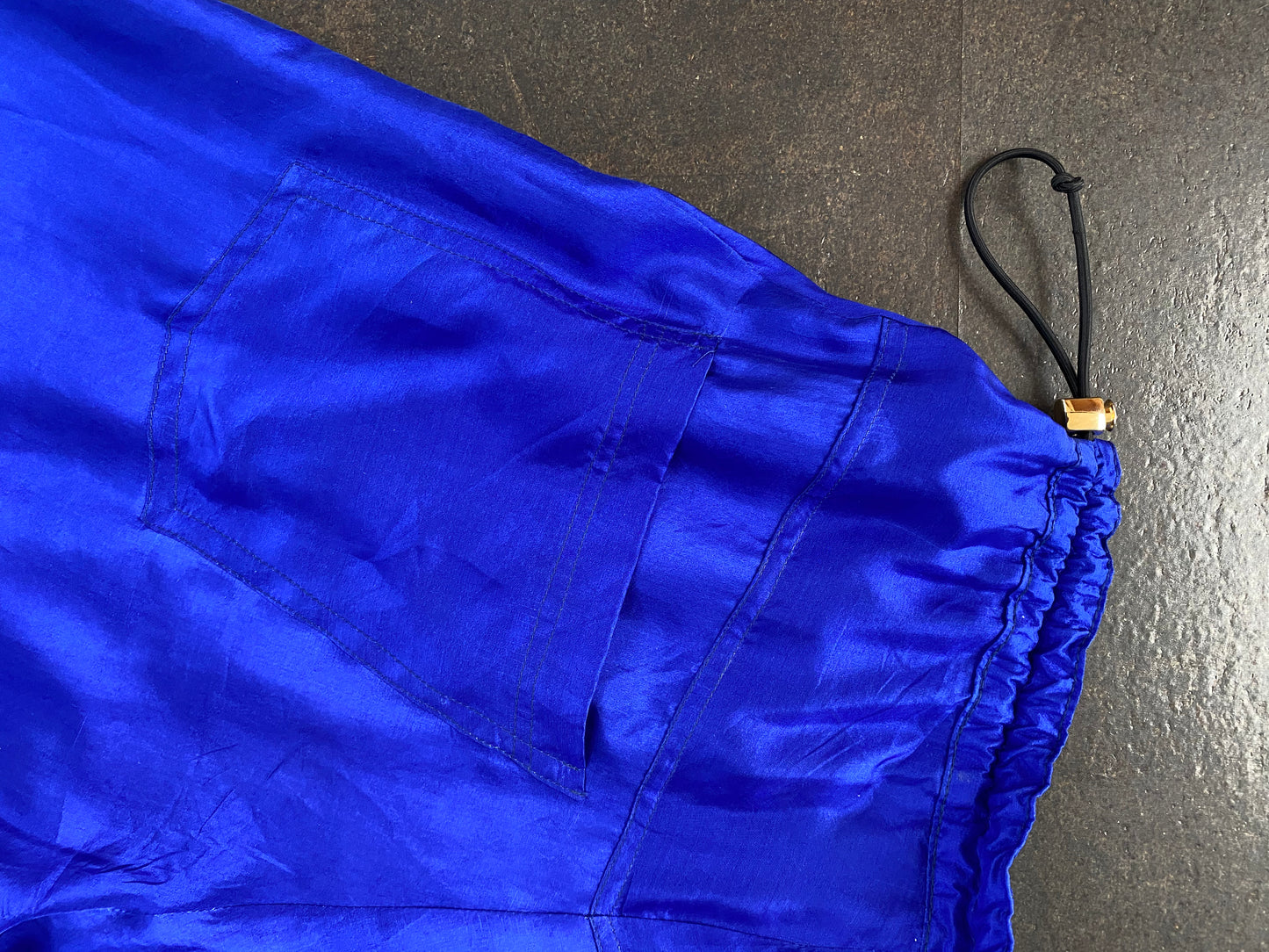 Cobalt Flared Silk Palazzo Pants in Silk