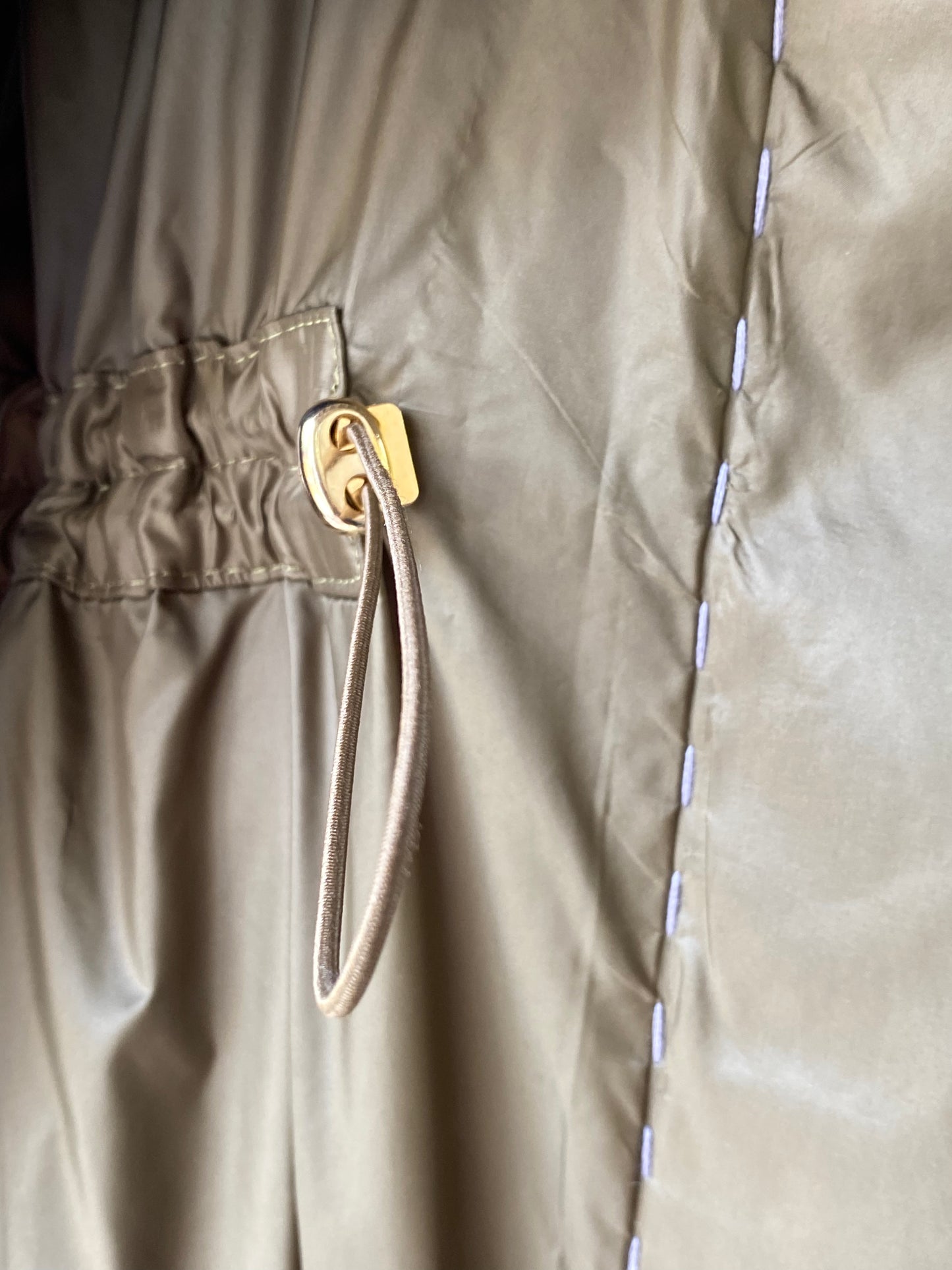 Artisanal Batting Nylon Trench Coat