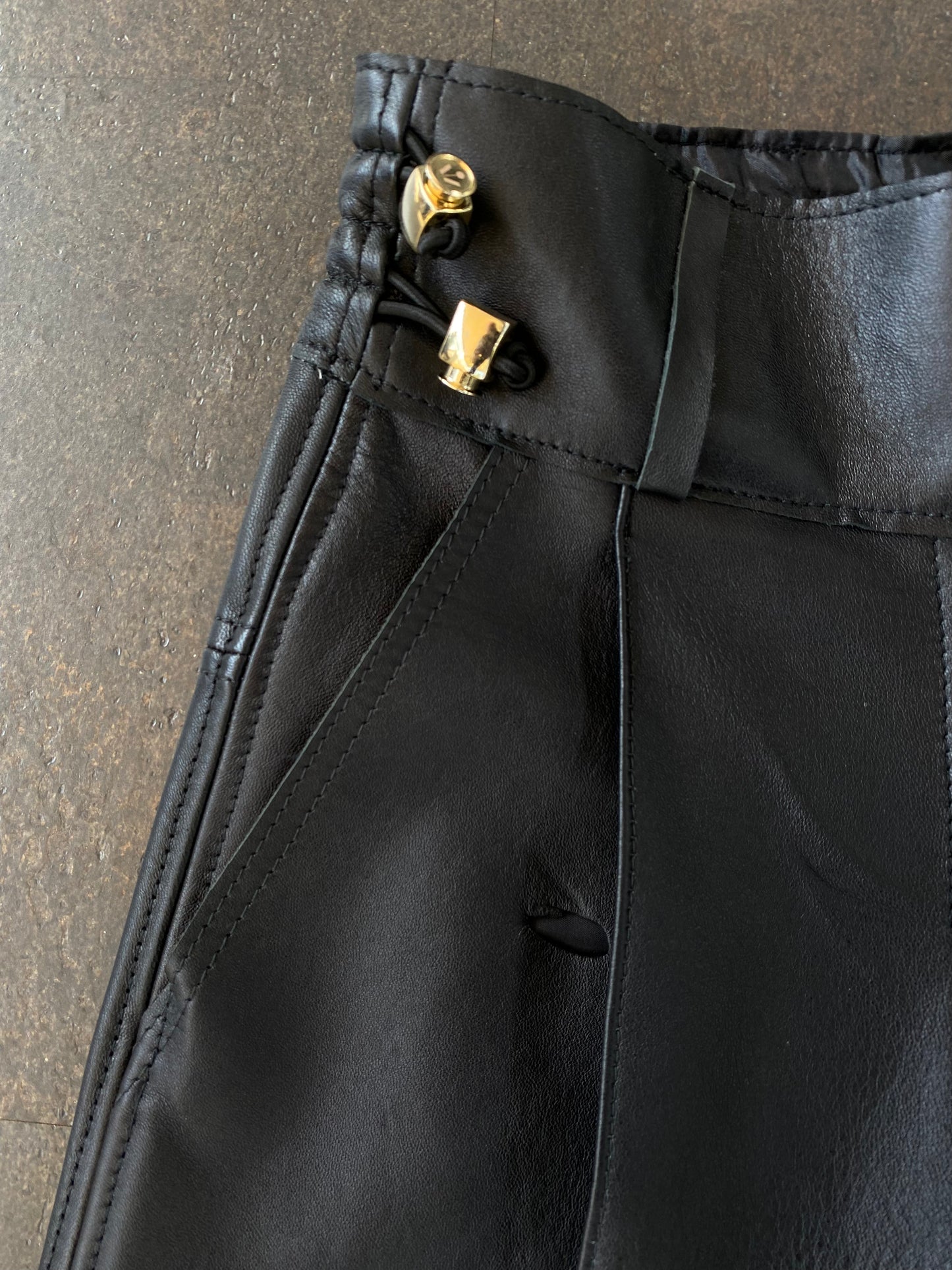 Connected Leather Shorts
