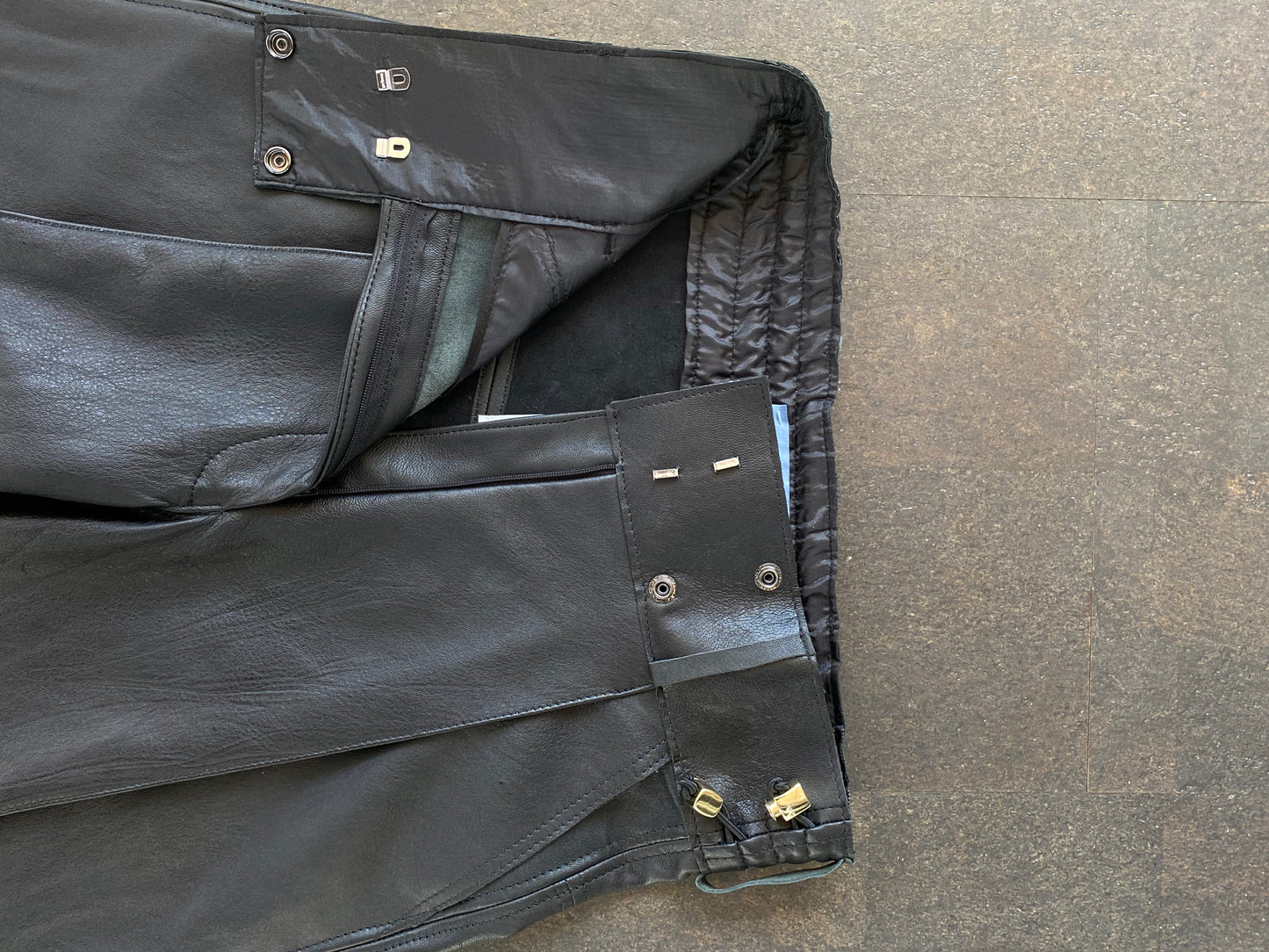 Connected Leather Shorts