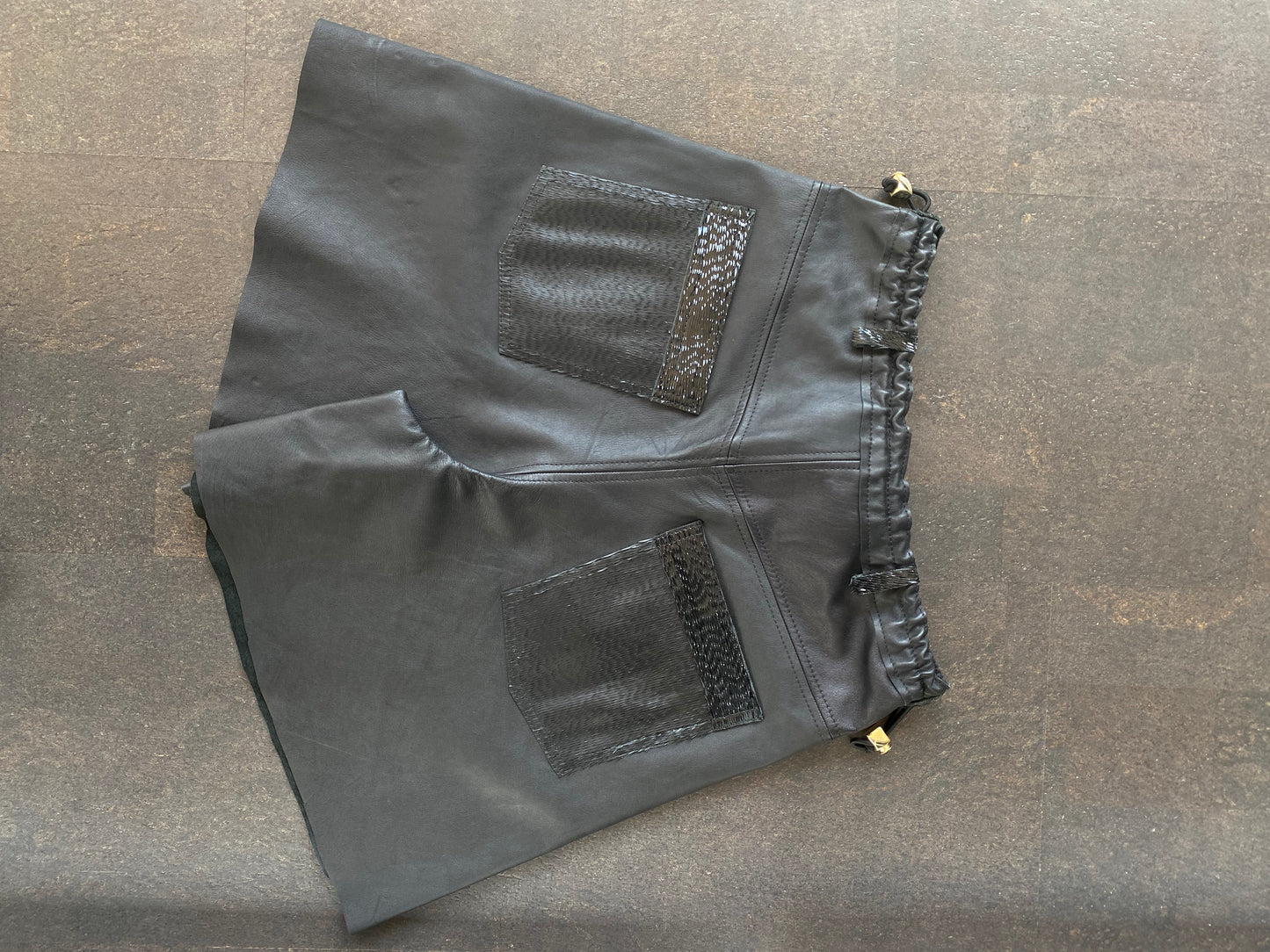 Connected Leather Shorts