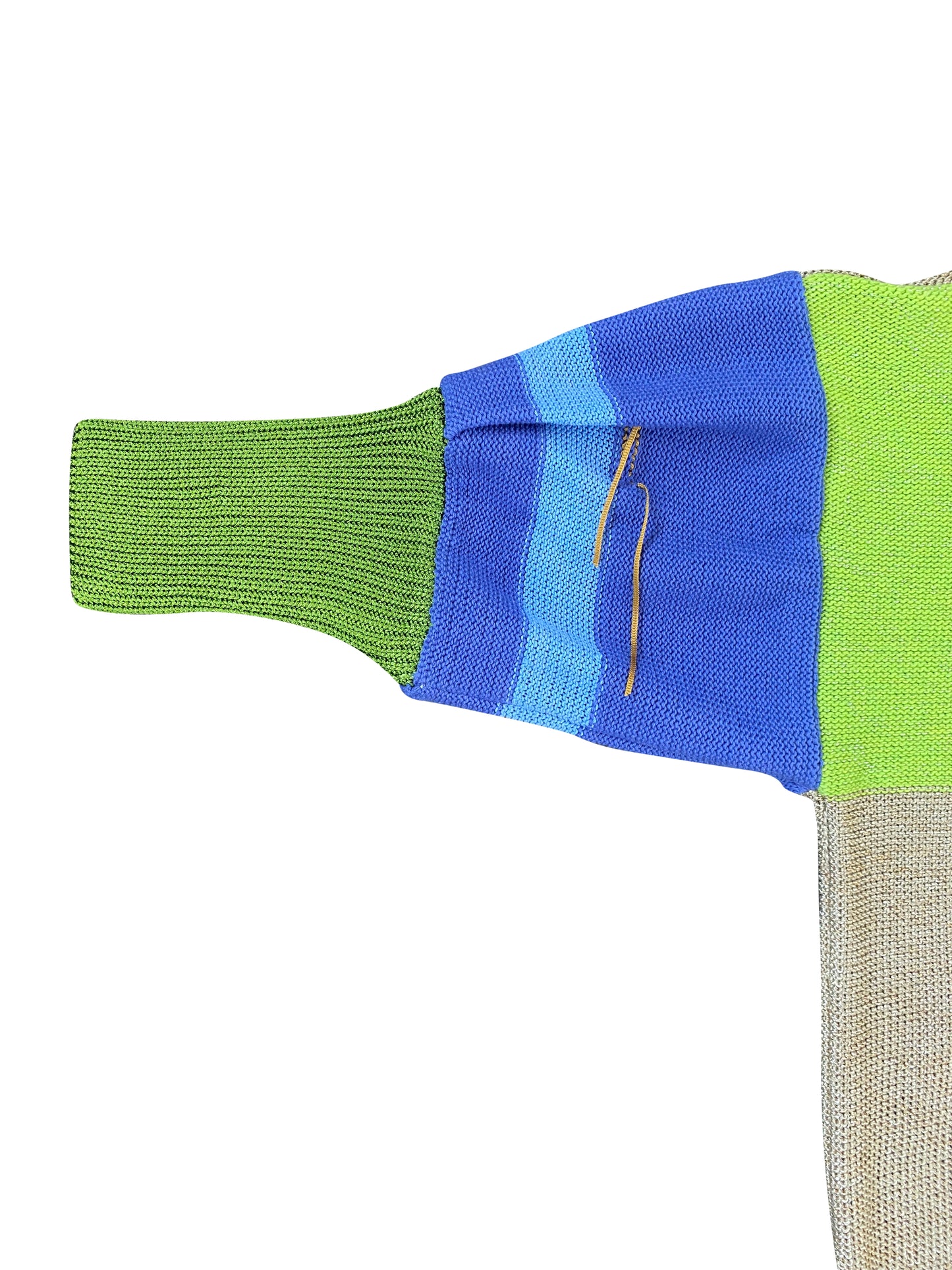 Oversized Blue Striped Knitted Top