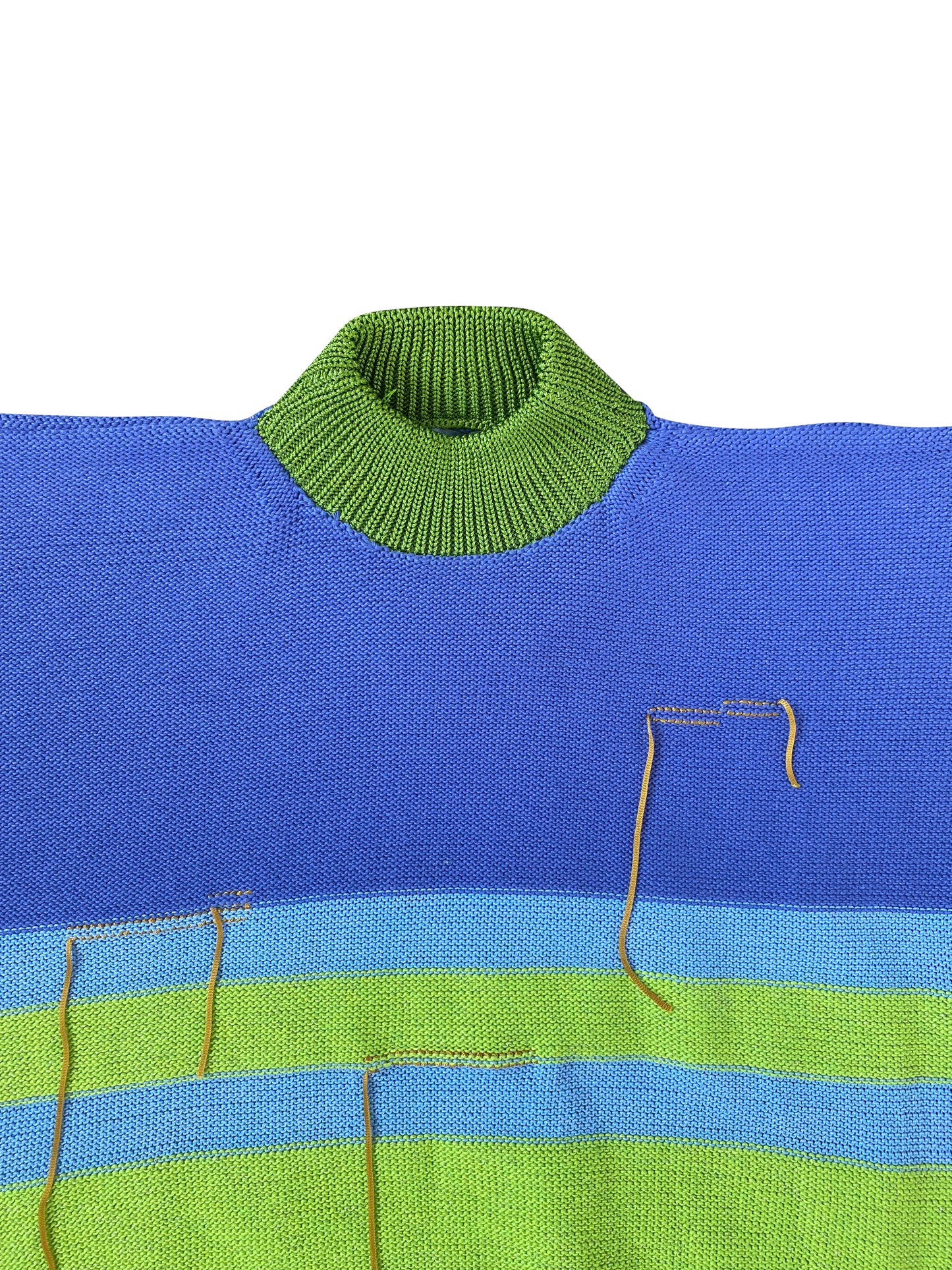 Oversized Blue Striped Knitted Top