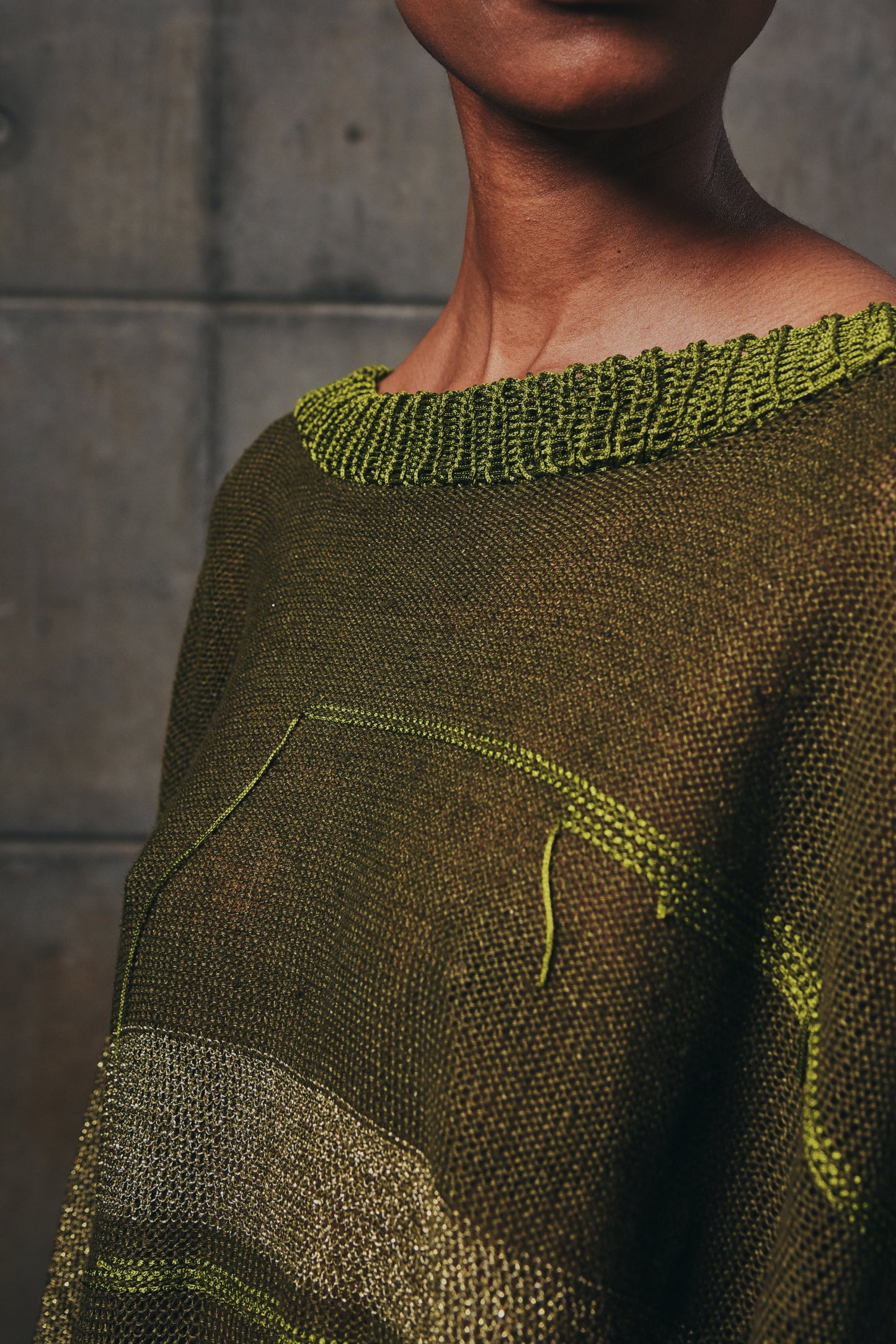 Oversized Motherboard Linen Jersey in Olive
