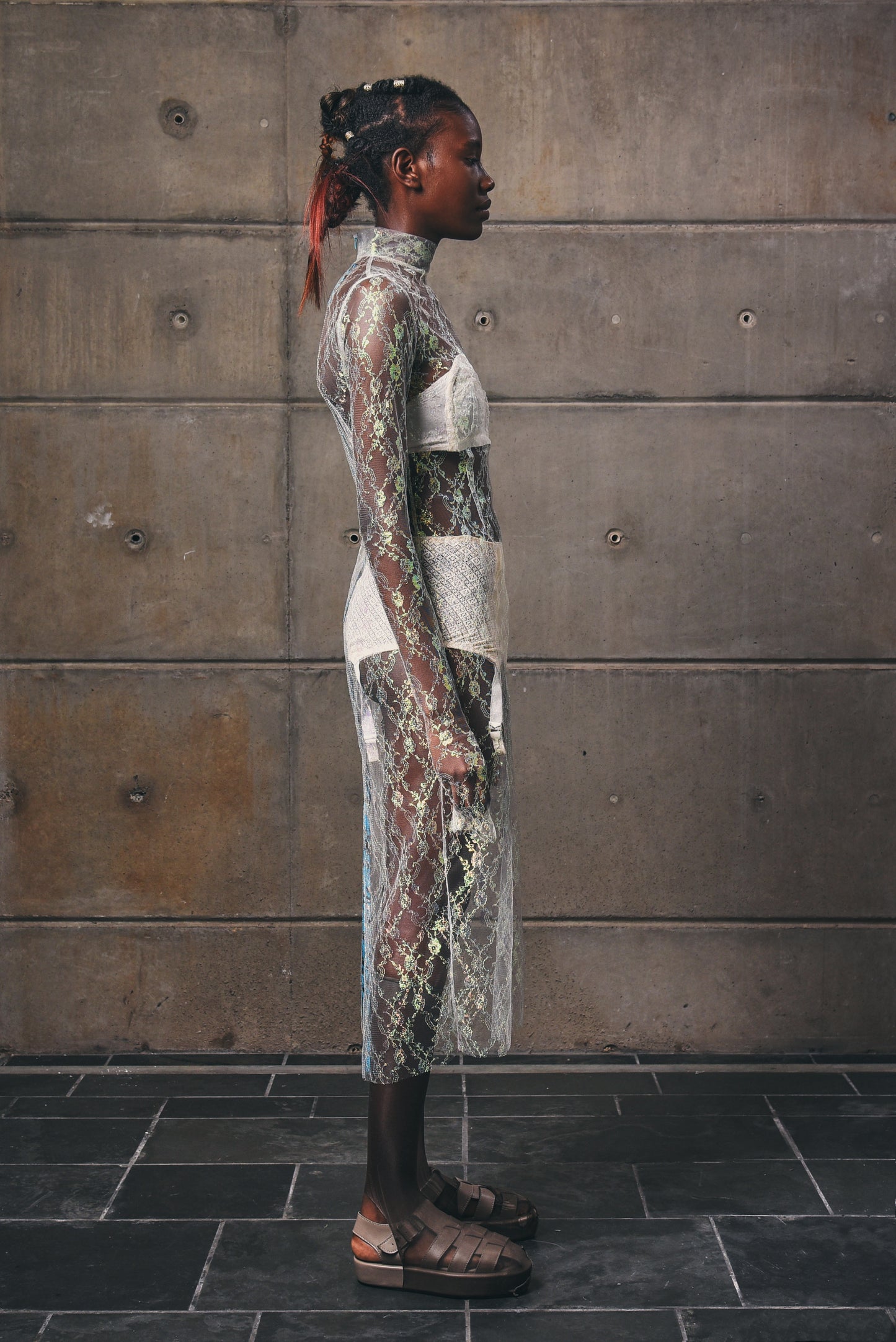 Rhizome Polo Neck Slip Dress