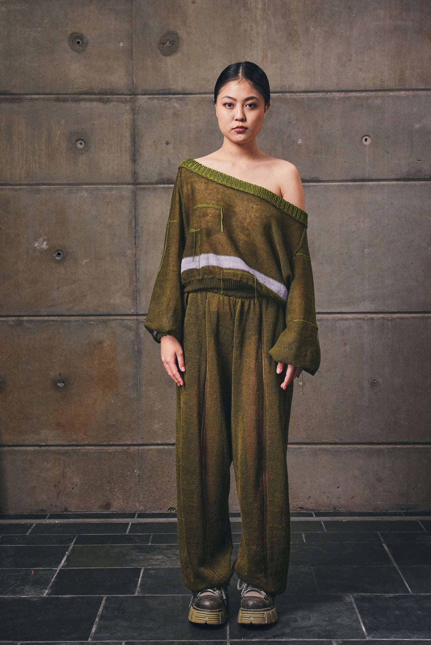 Motherboard, Cropped Raglan Knitwear Top