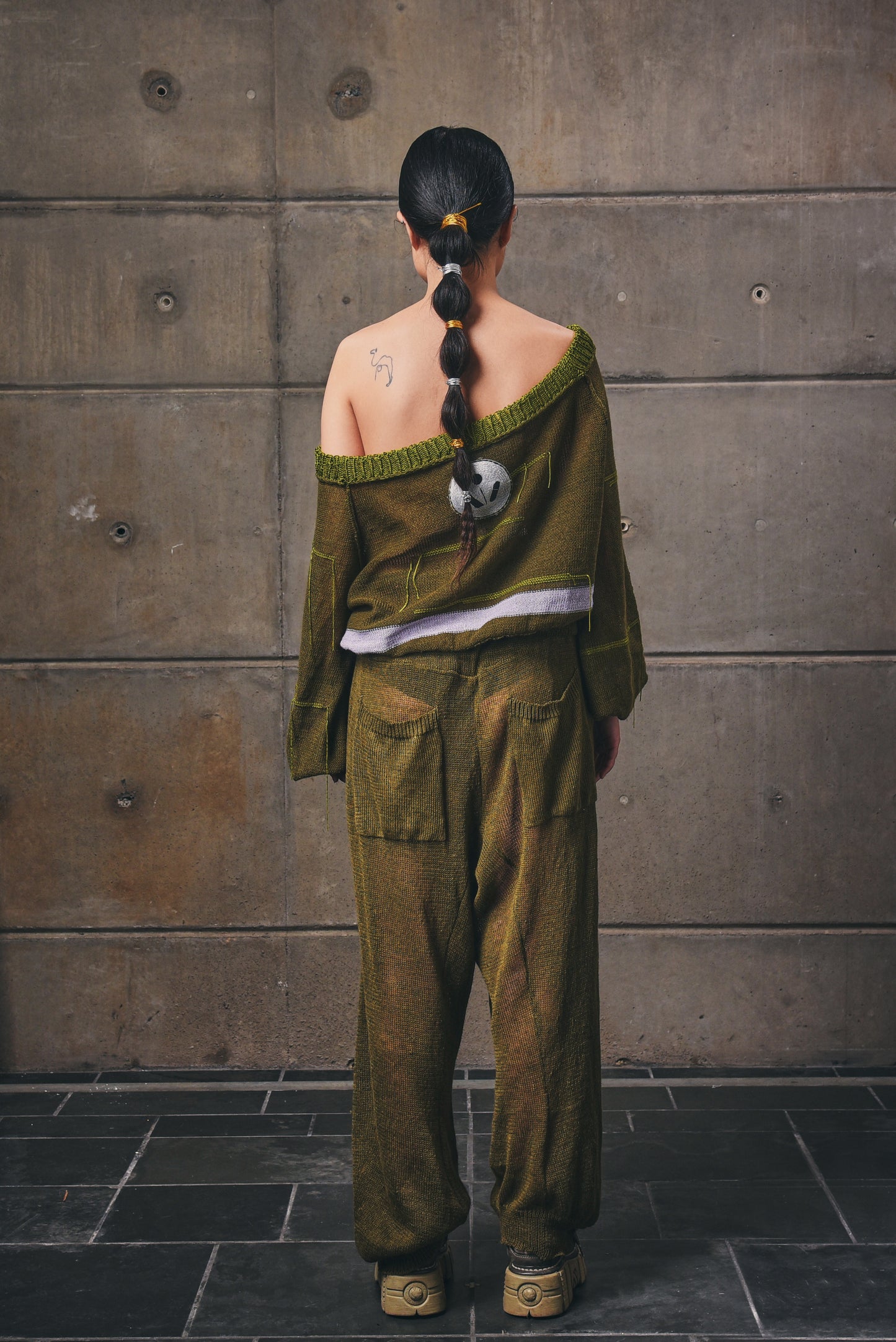 Motherboard, Cropped Raglan Knitwear Top