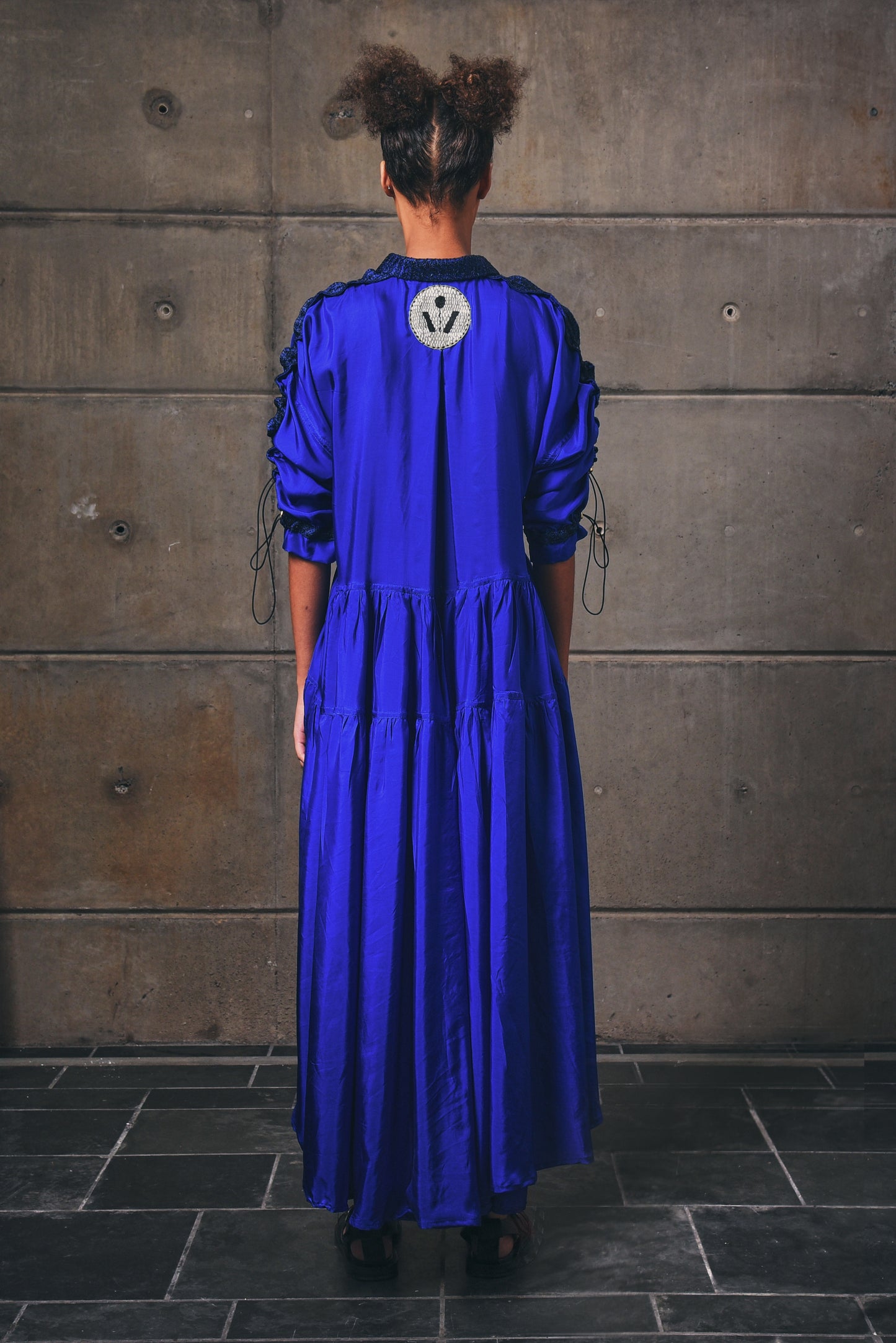 Cobalt Utility Dress in Silk