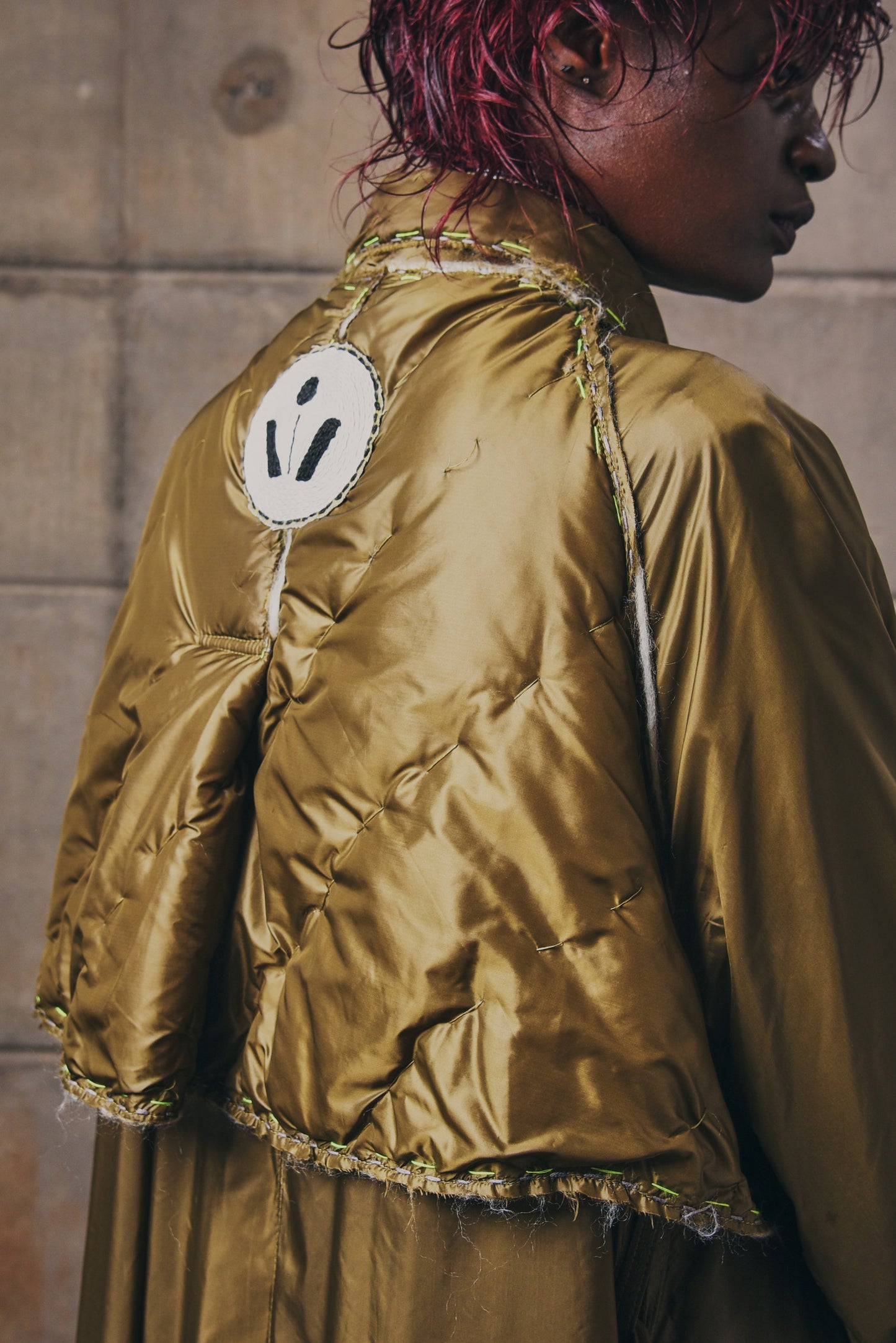 Artisanal Batting Nylon Trench Coat