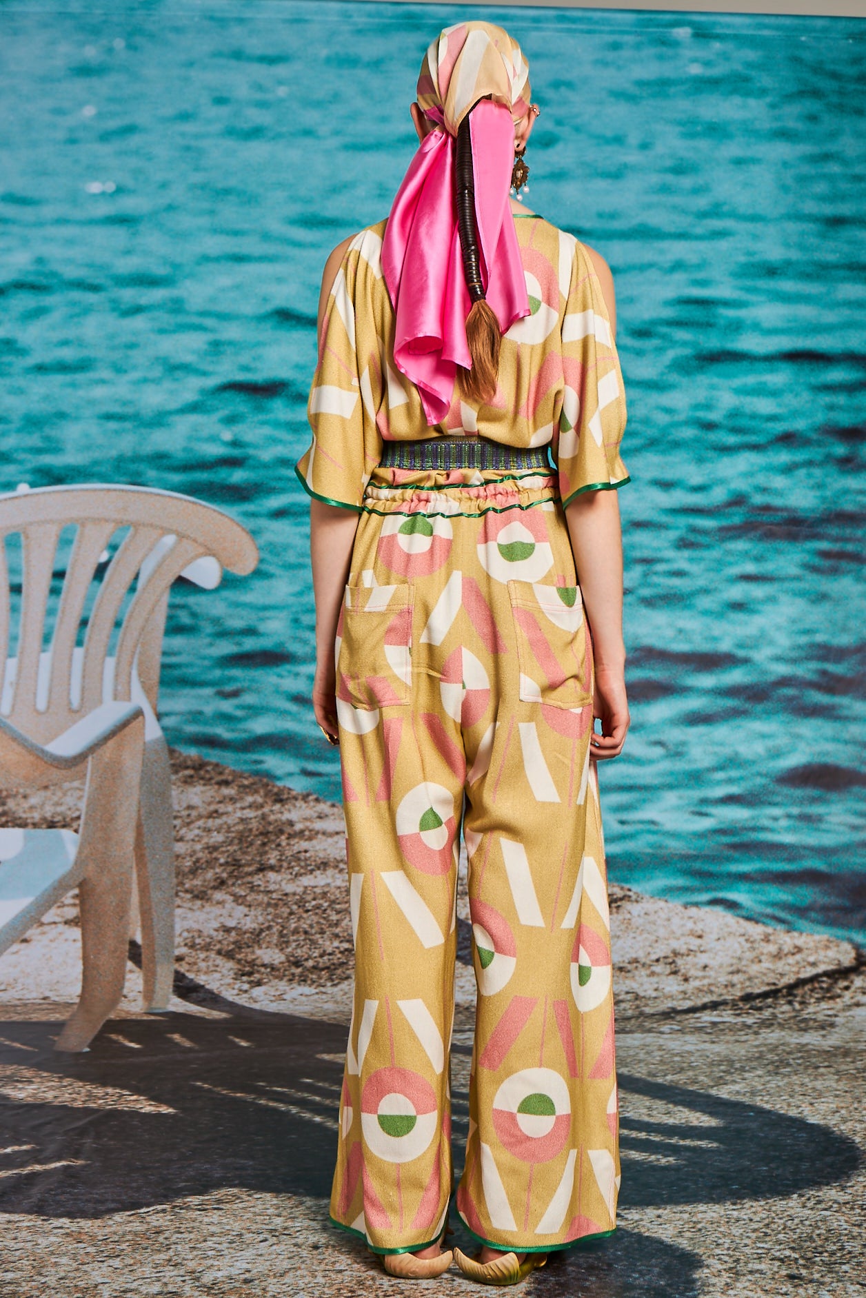 VIVI MONOGRAM POOLSIDE LONG JUMPSUIT