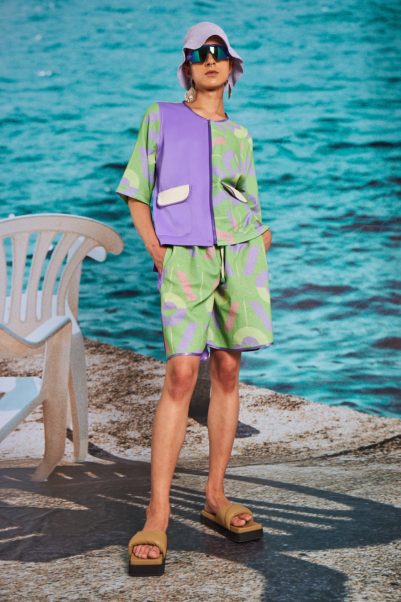 Vivi Monogram Purple Twinset Shorts
