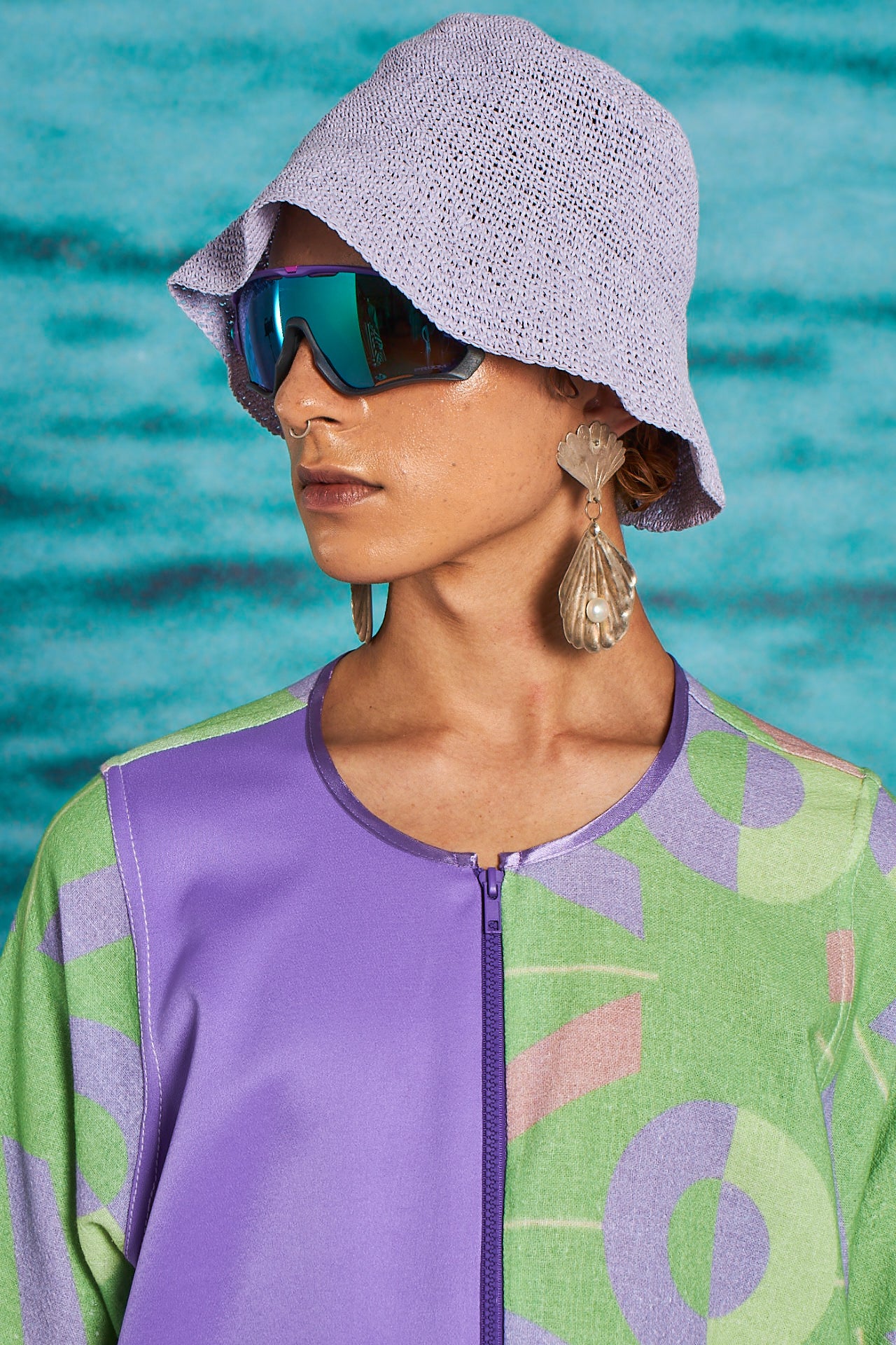 VIVI Monogram Purple Twinset Shirt