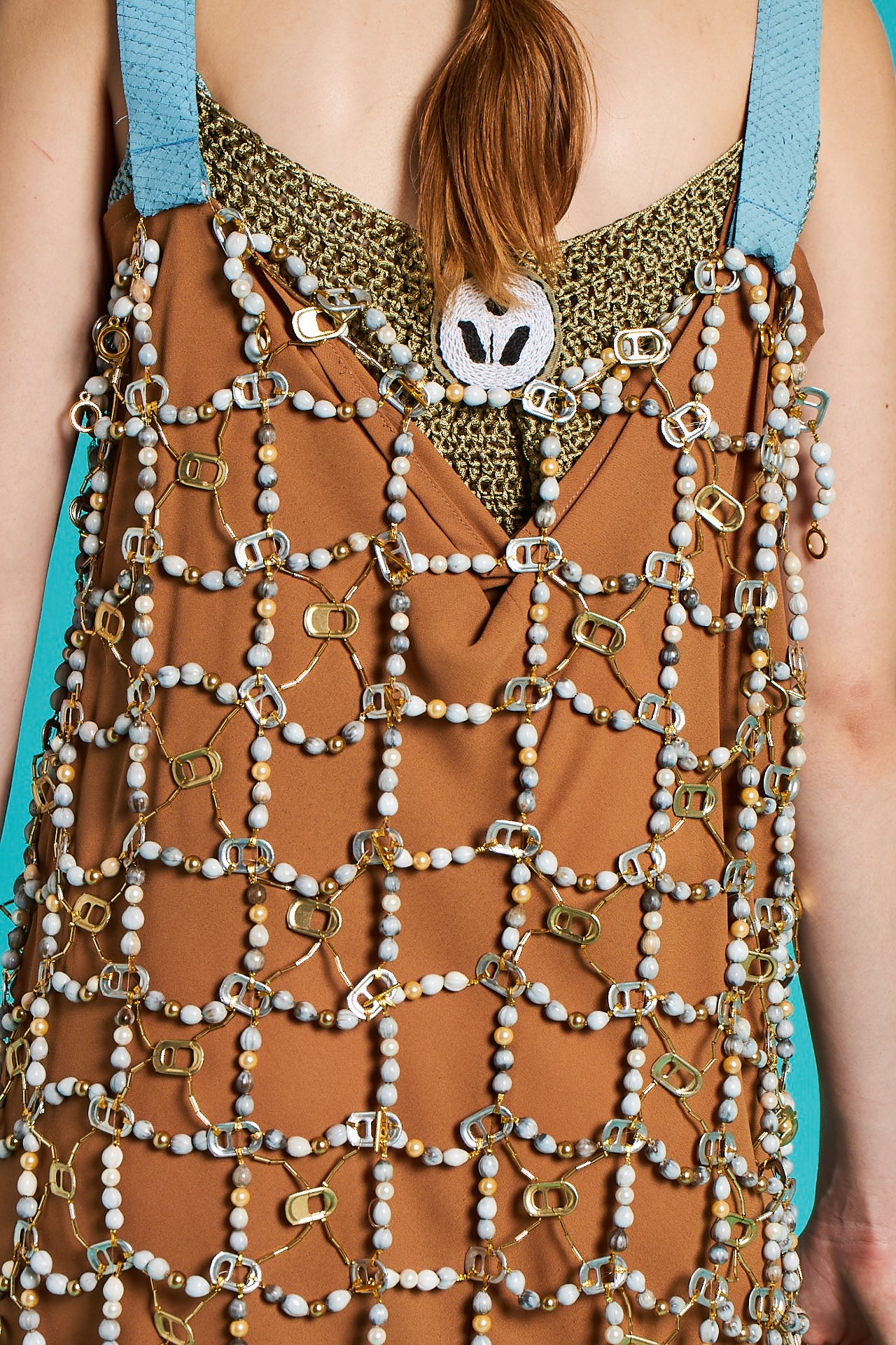 Up-Cycled Block Chain DNA Dress