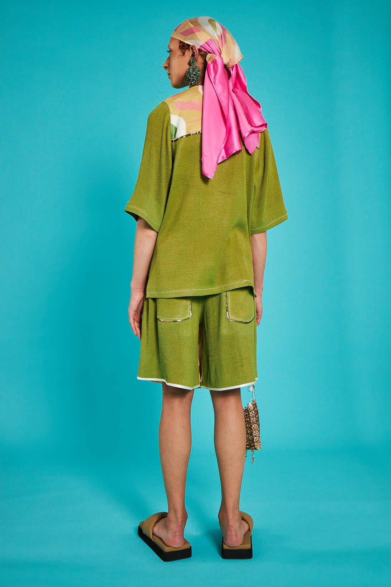 VIVI Monogram Green Twinset Shirt