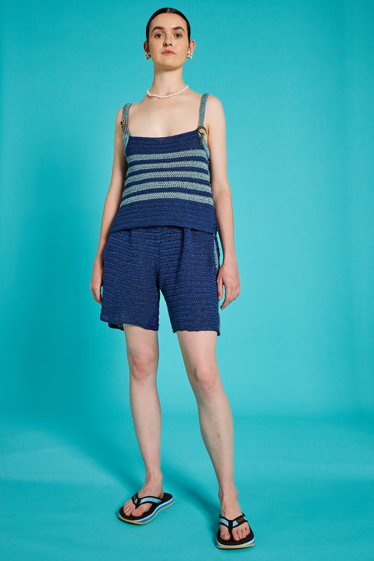 Crochet Potatoes Sack Navy Shorts