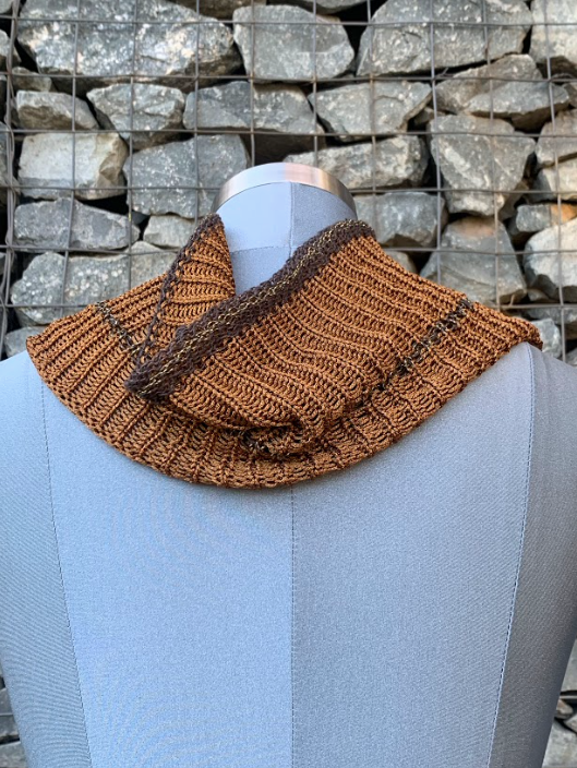 VINTAGE VISCOSE KNITTED COLLAR 4 buttons