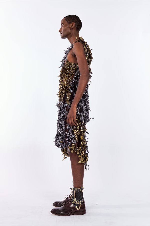 Lamé Crochet Dress