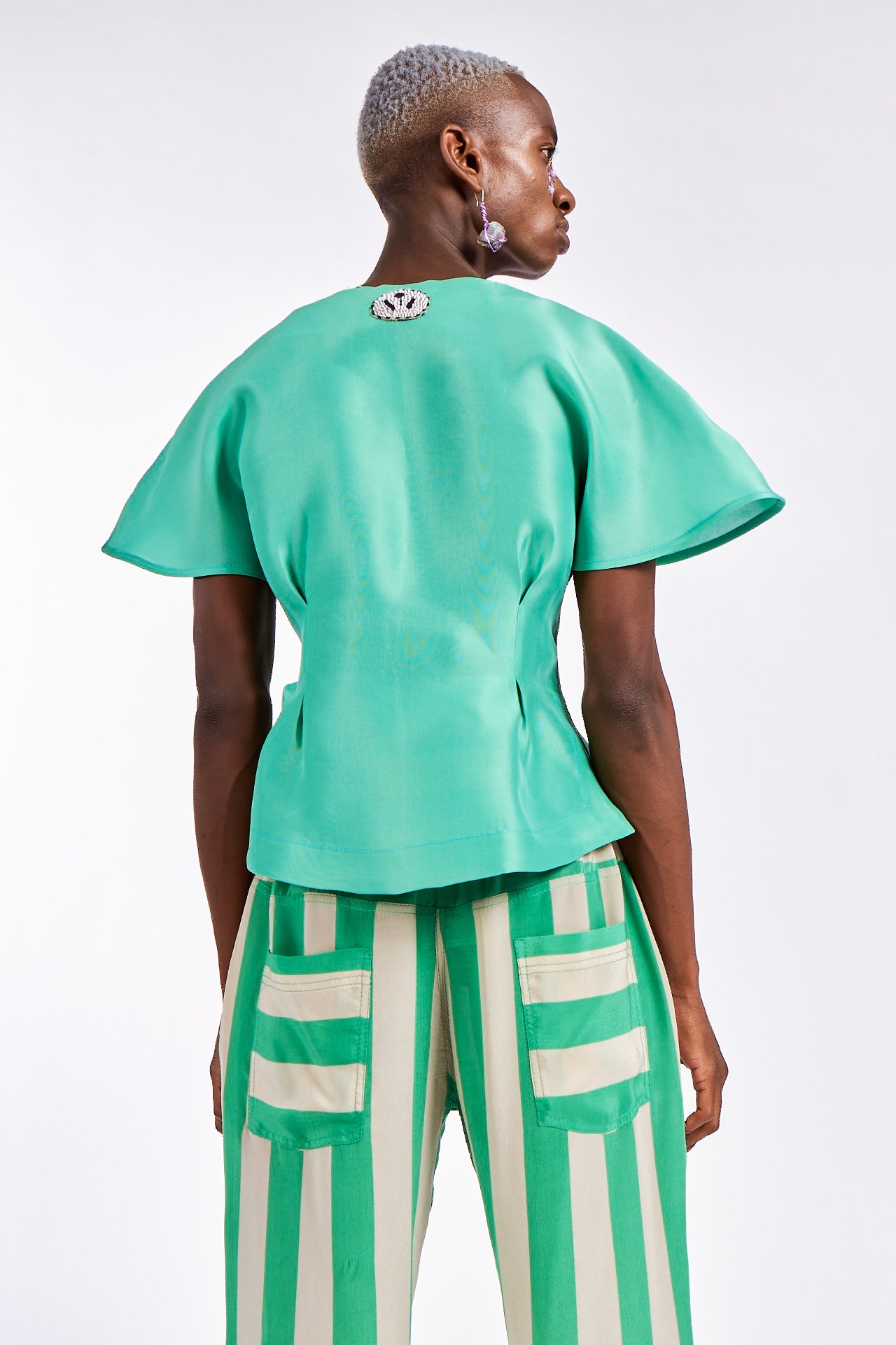 Jade Green Silk Top