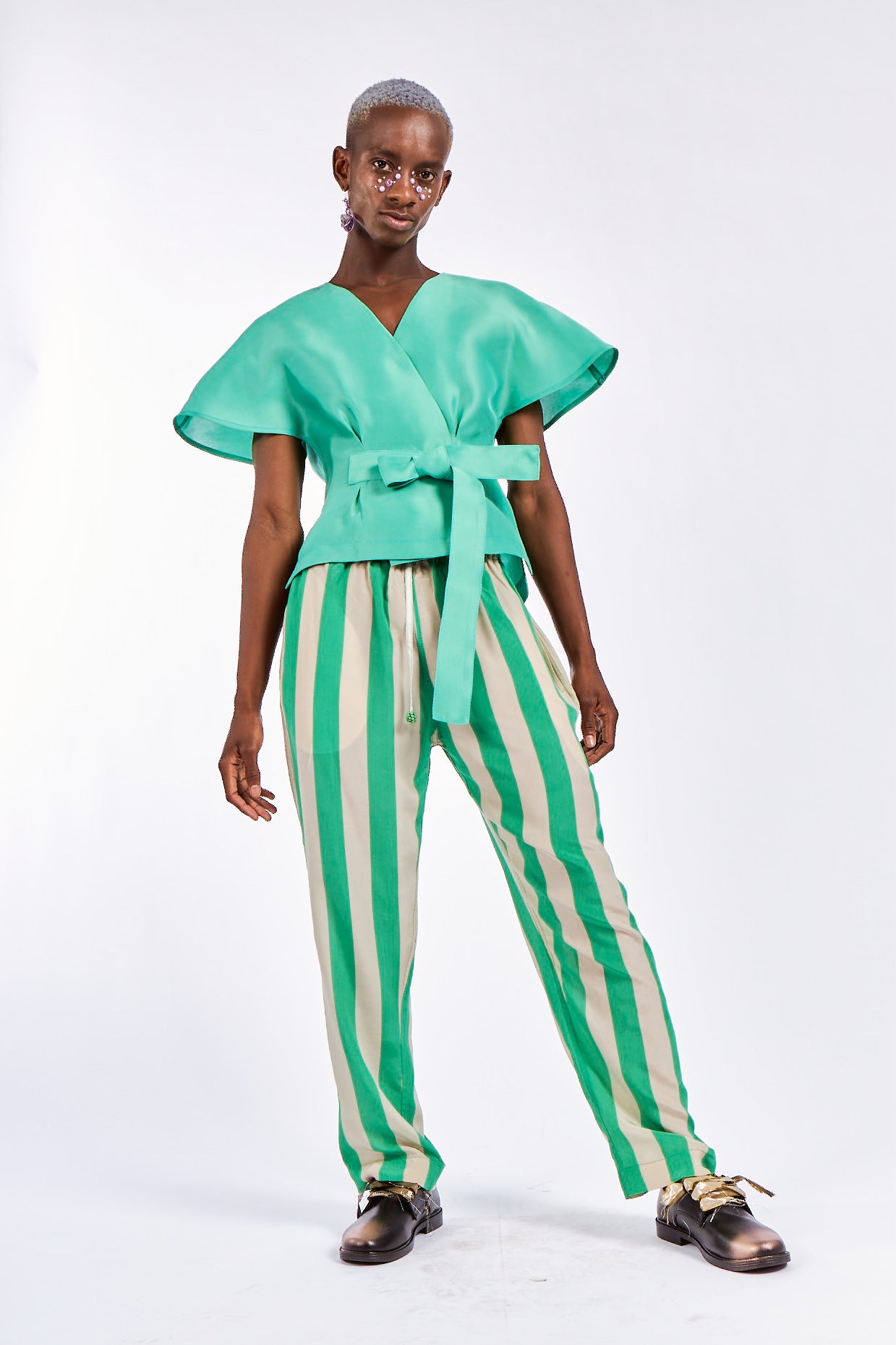Jade Green Silk Top