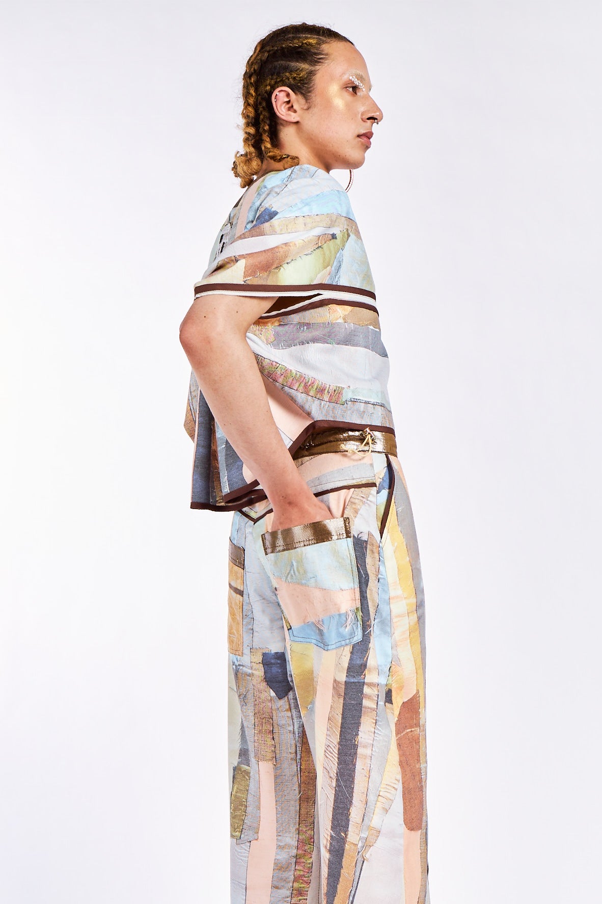 Printed Deadstock Synthetic 'Soil Horizon' Mothership Top