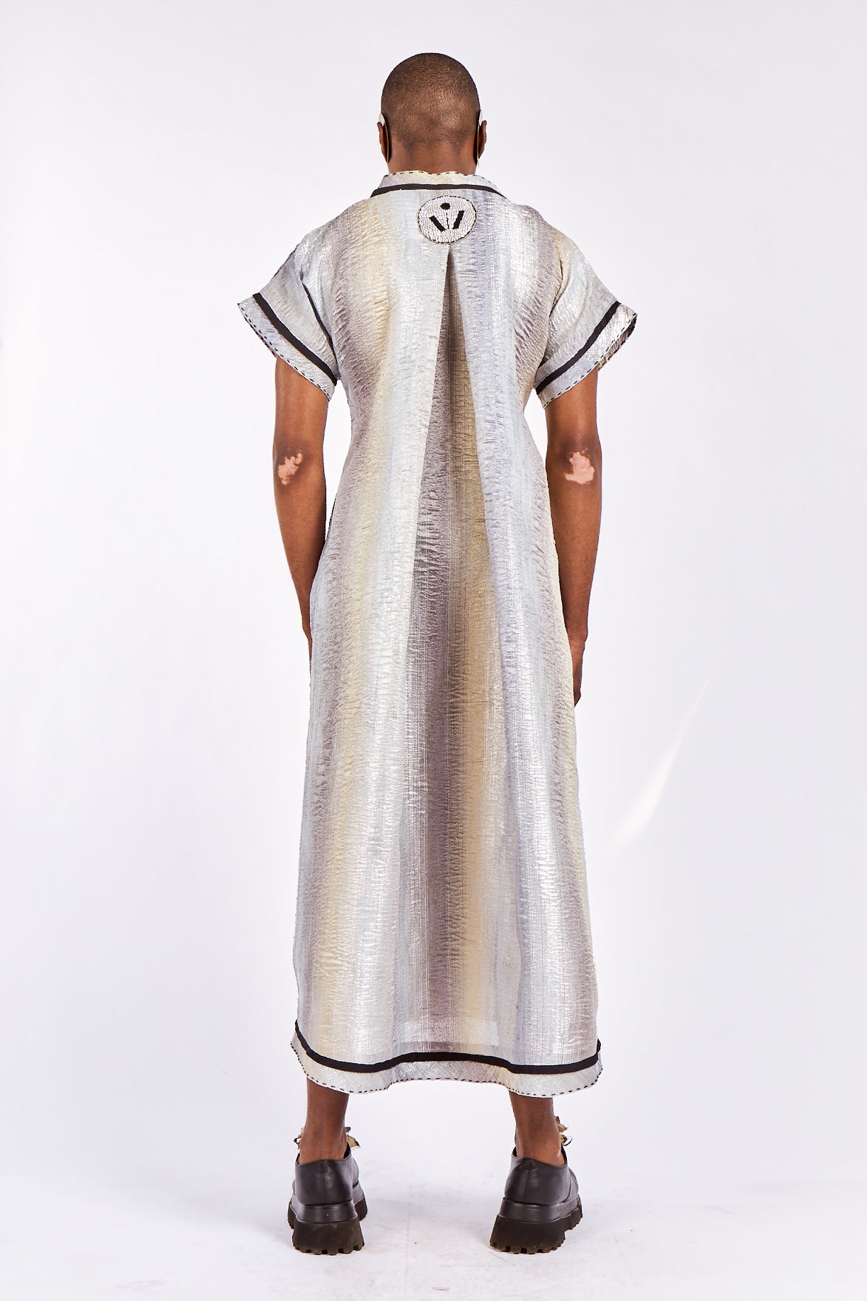 Sedimentary Rock Hand Embroidered Wrap Dress