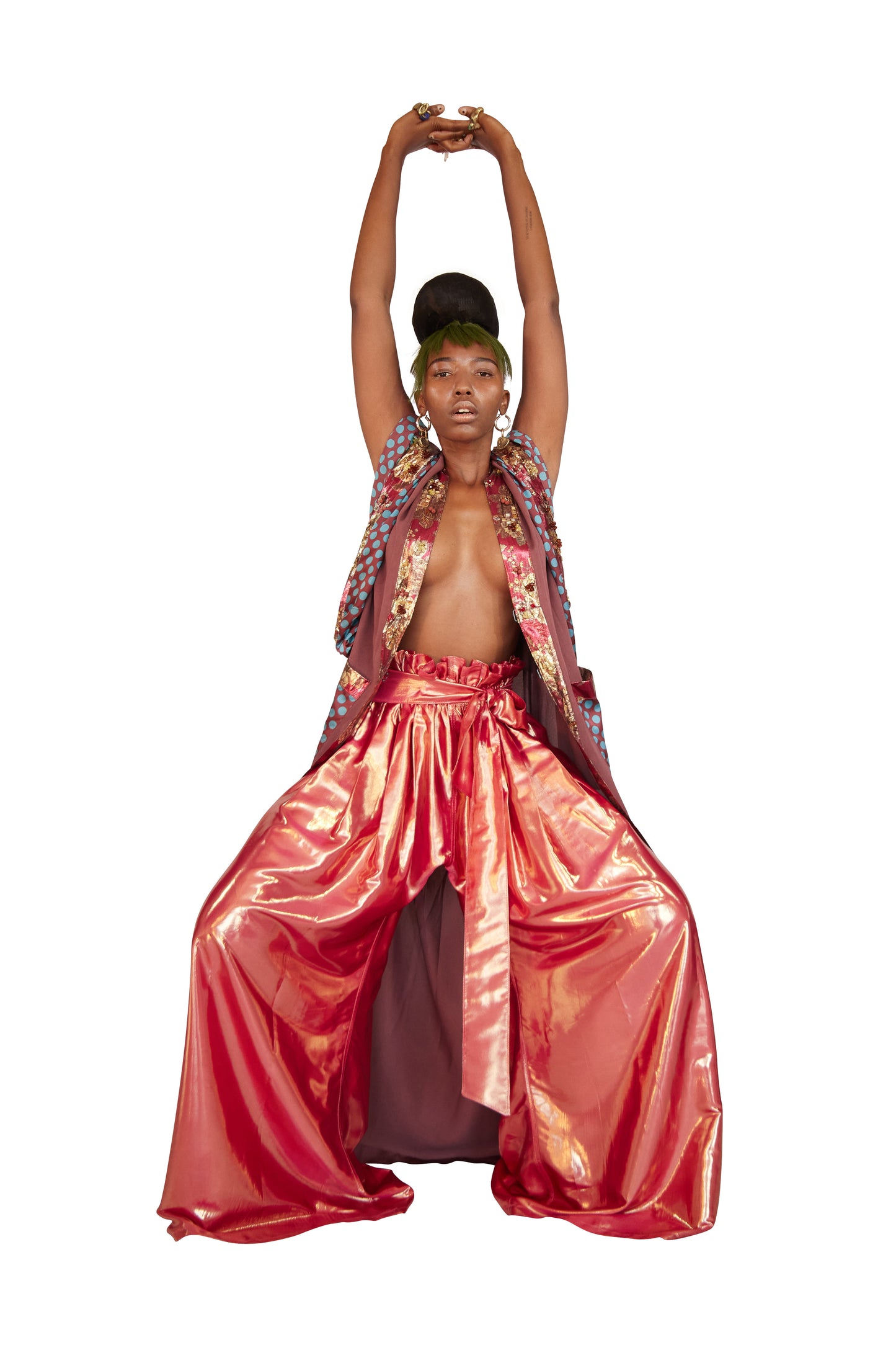 'Wear-A-Thing' Dressy Japanese Gown With Fully Hand Embellished Collar