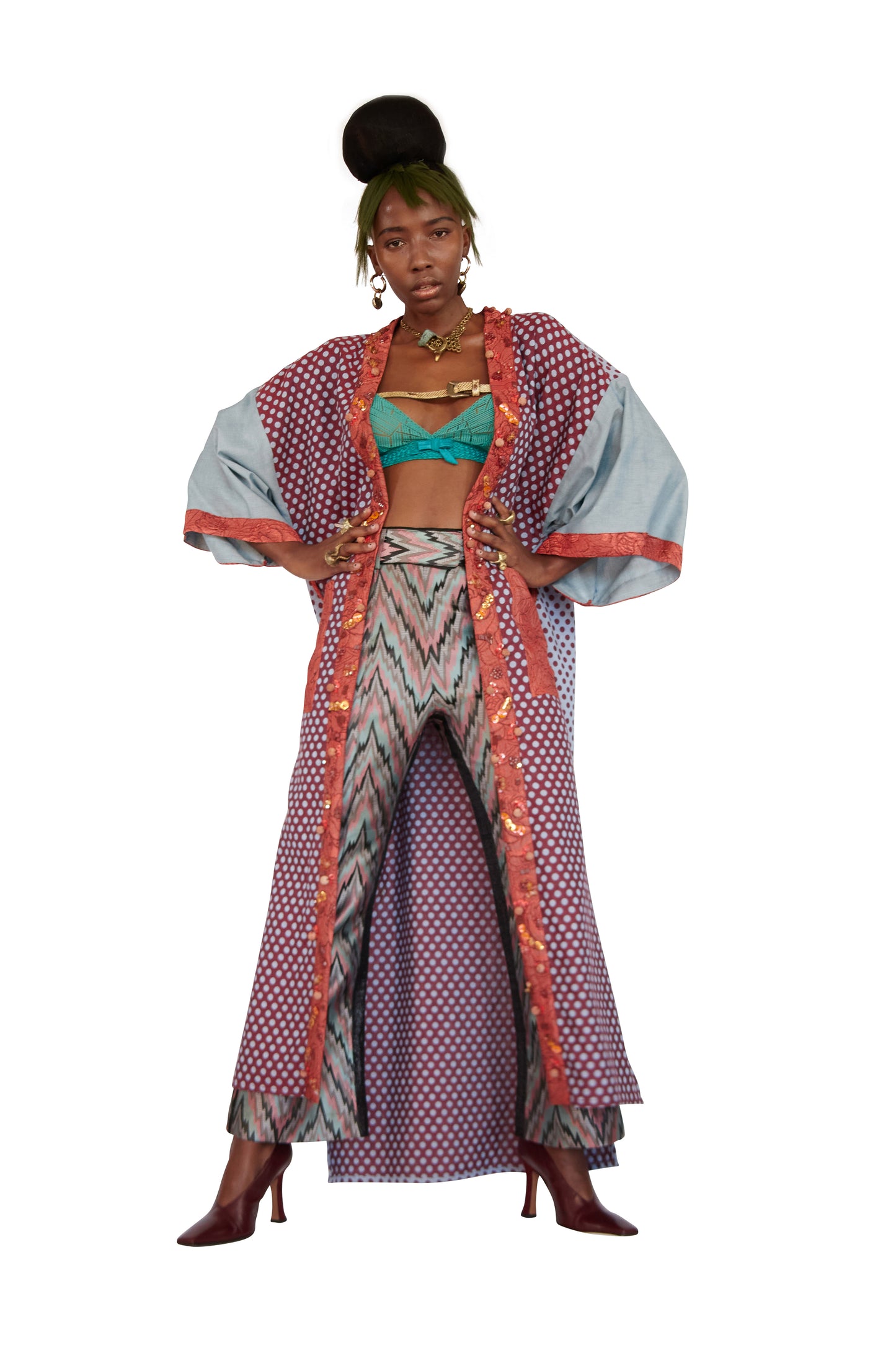 JAPANESE GOWN WITH FULLY HAND-BEADED LAPEL