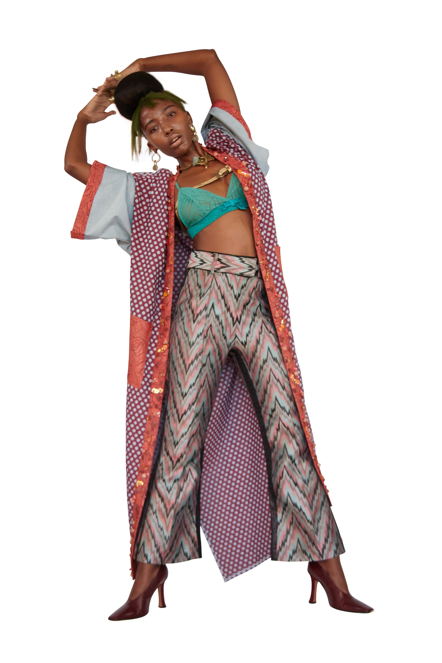 JAPANESE GOWN WITH FULLY HAND-BEADED LAPEL