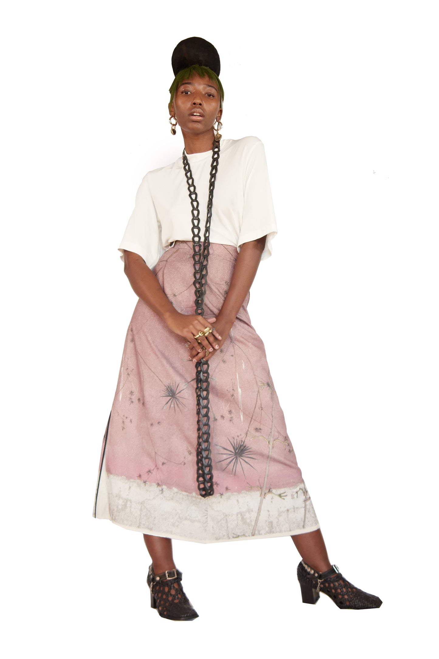 Black Jack Wall Flower A-Line Skirt