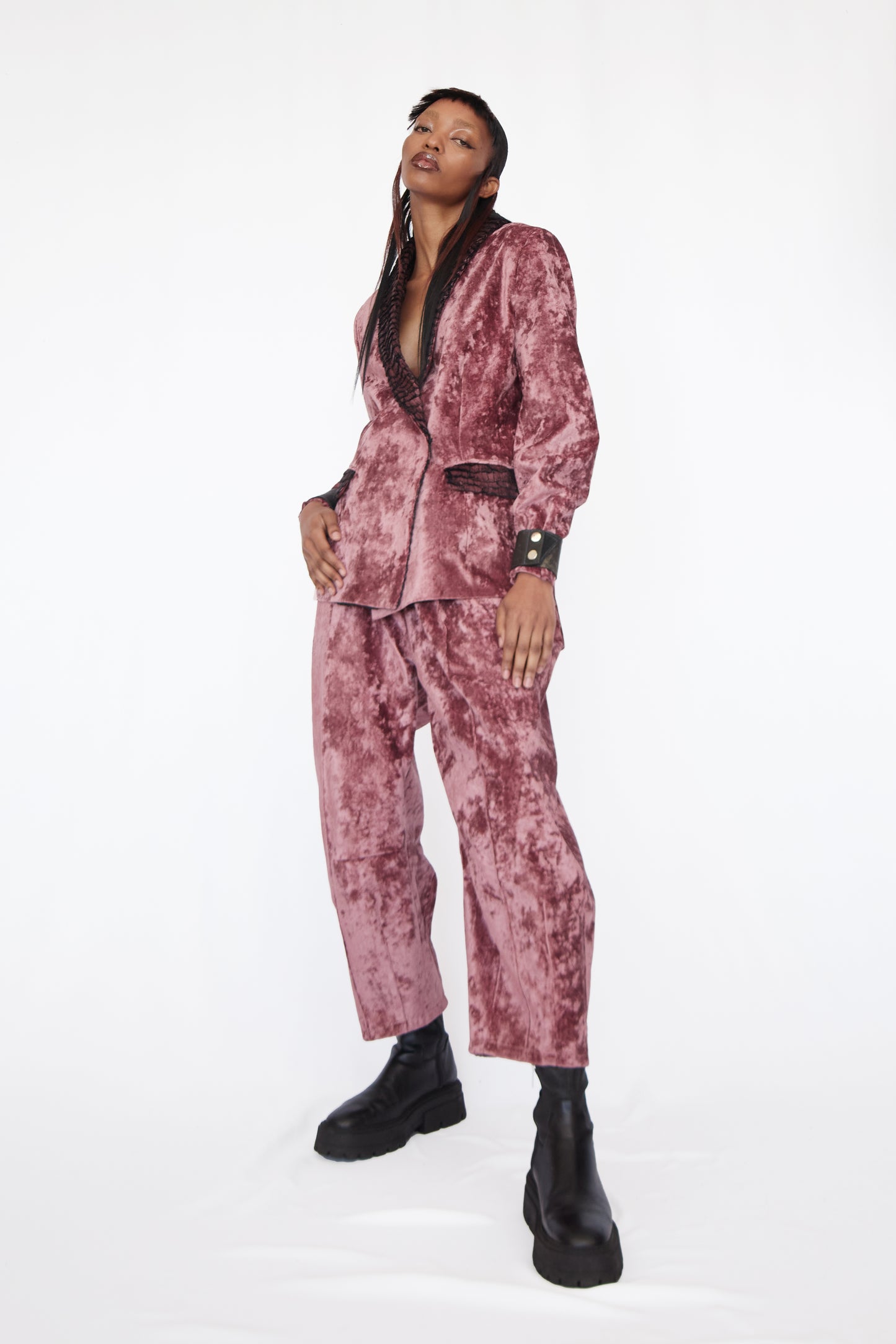 SIGNATURE VIVIERS COCOON PANTS IN COTTON VELVET