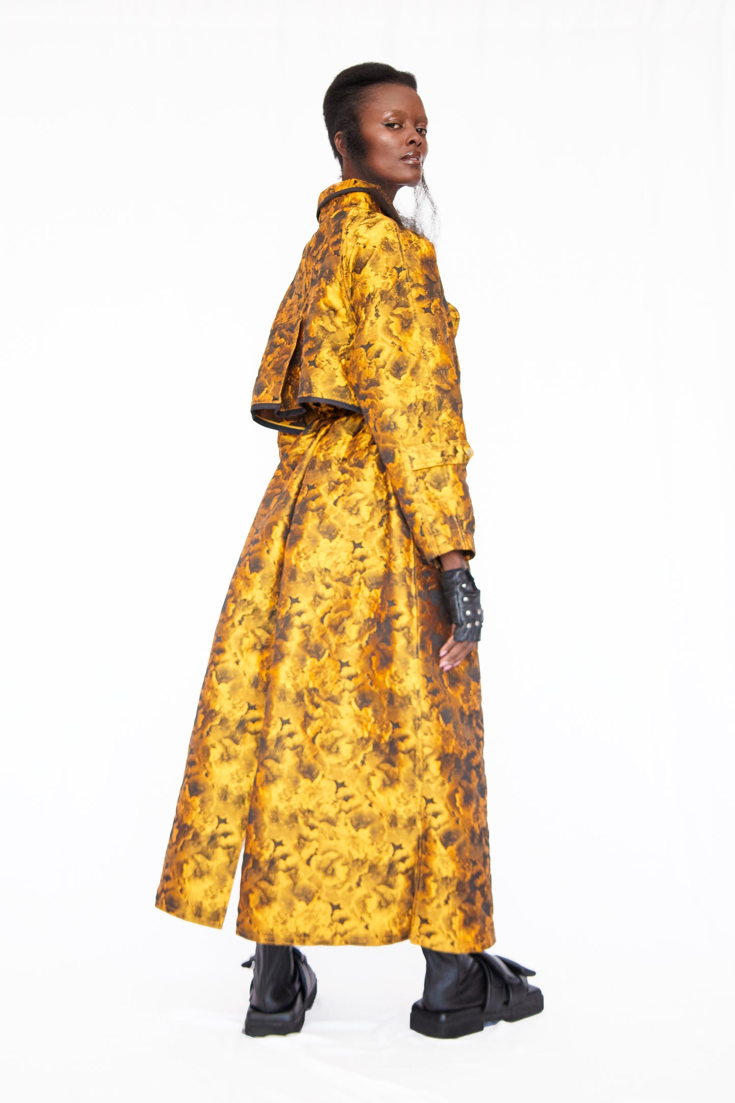 Brocade Golden Floral Coat