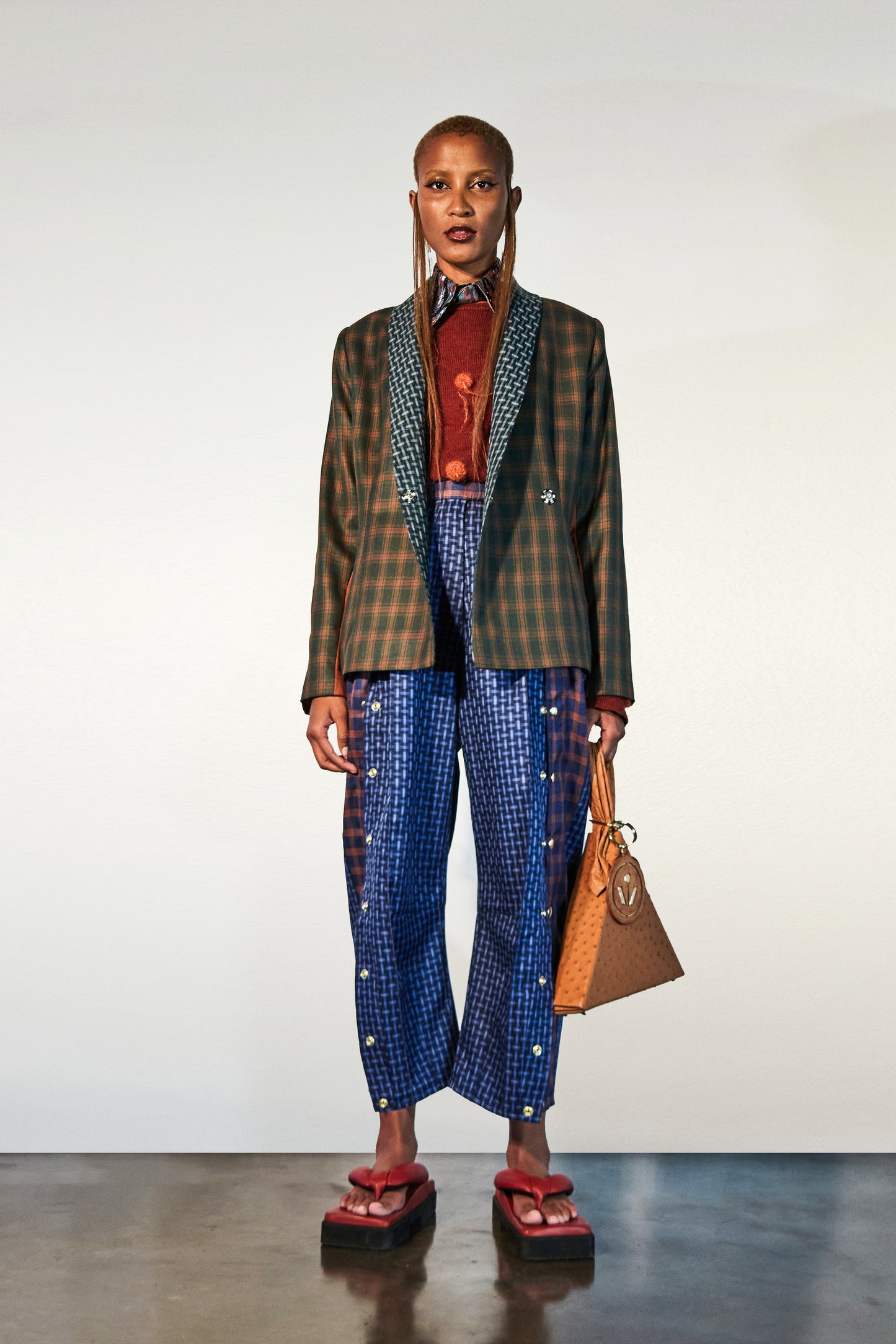 POPPER CHECK PANTS