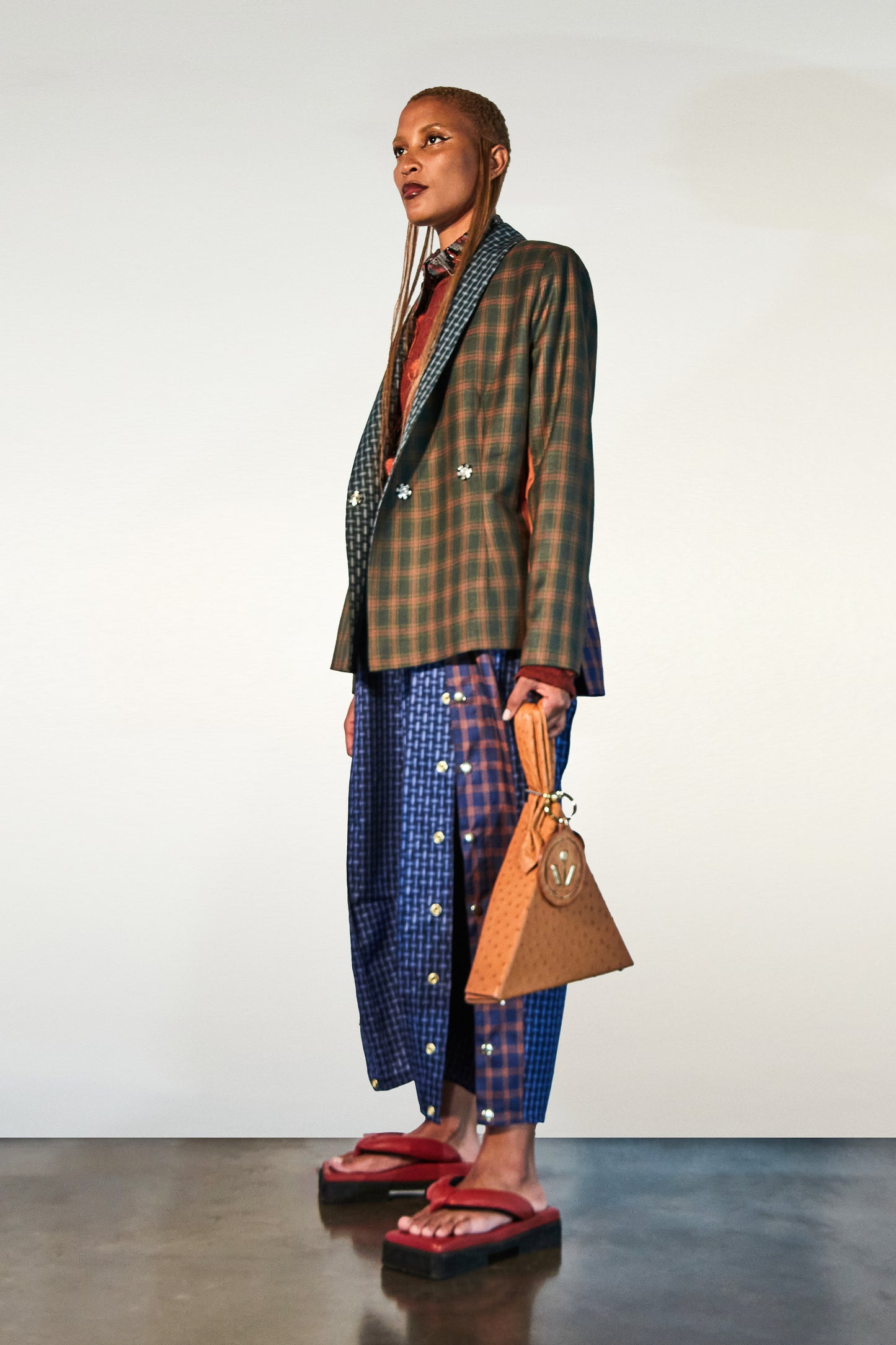 POPPER CHECK PANTS
