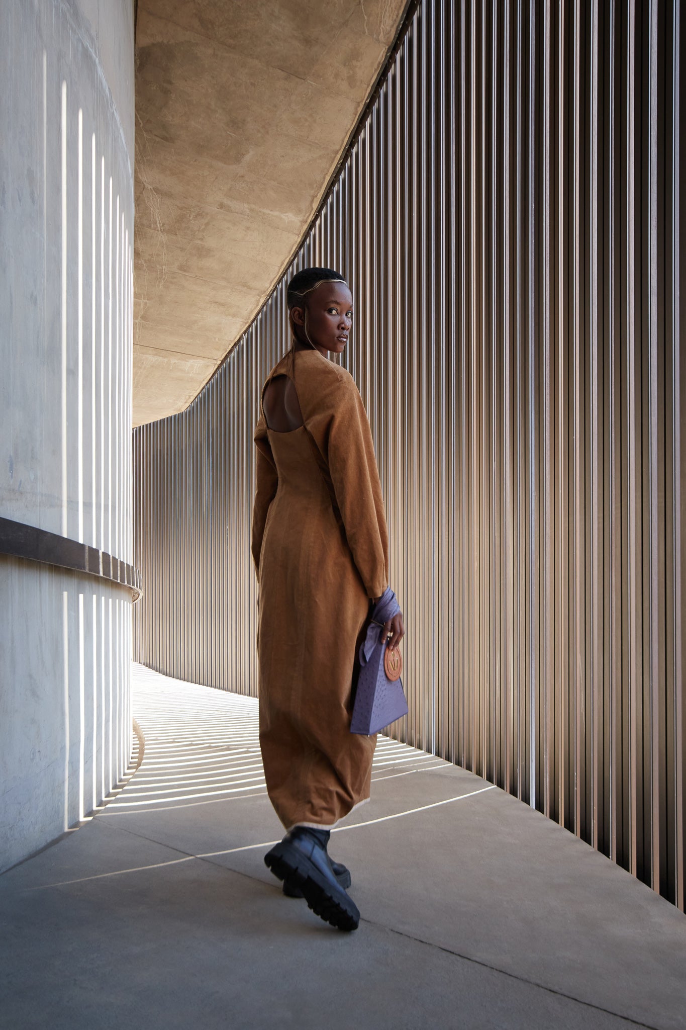 Cotton Corduroy Cocoon Dress