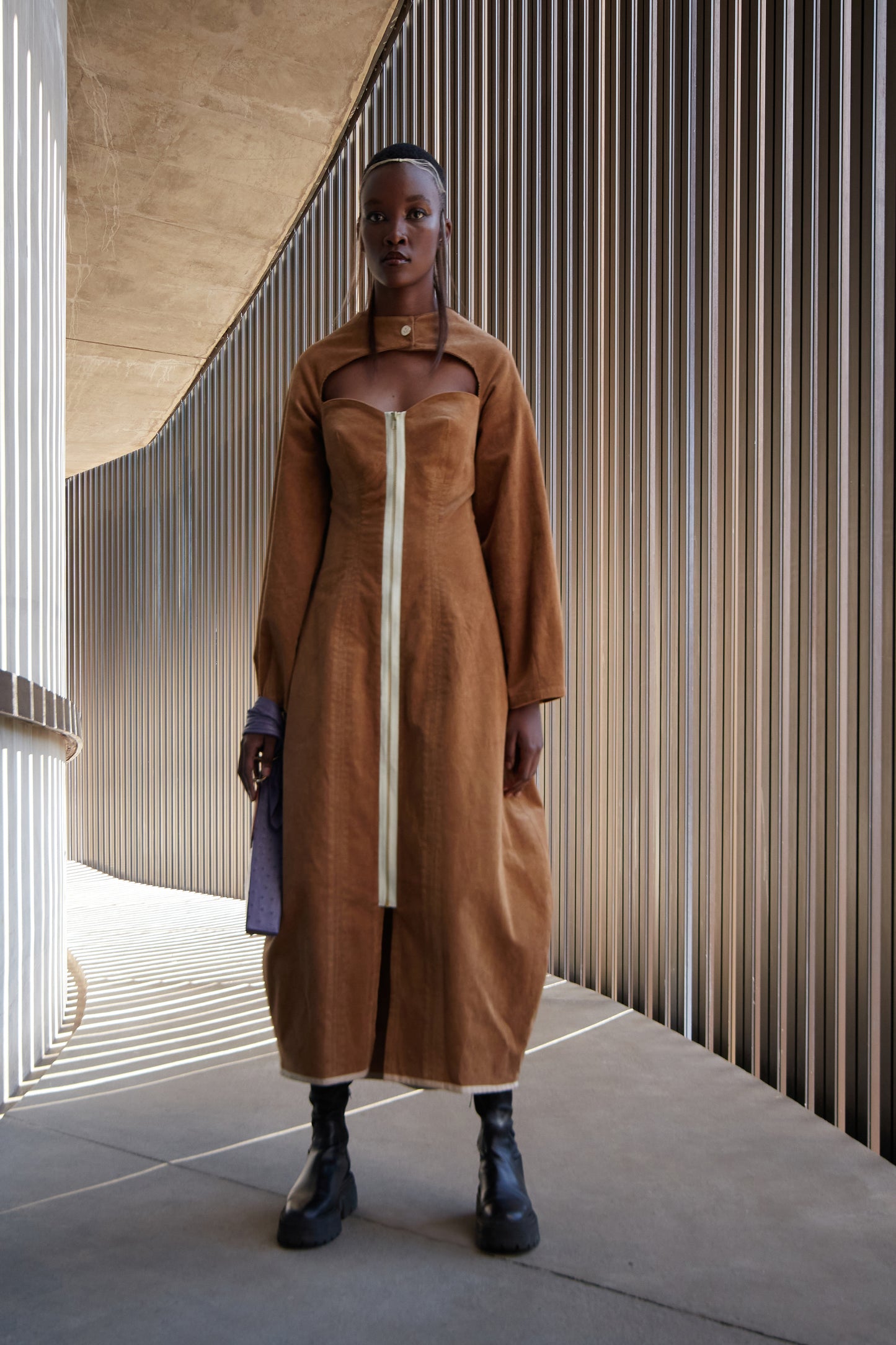 Cotton Corduroy Cocoon Dress