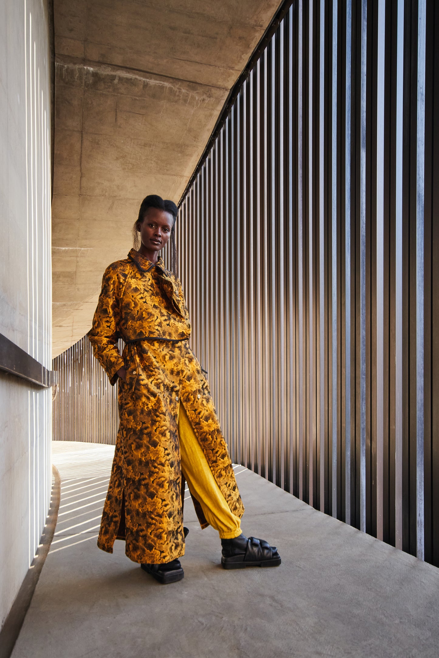 Brocade Golden Floral Coat