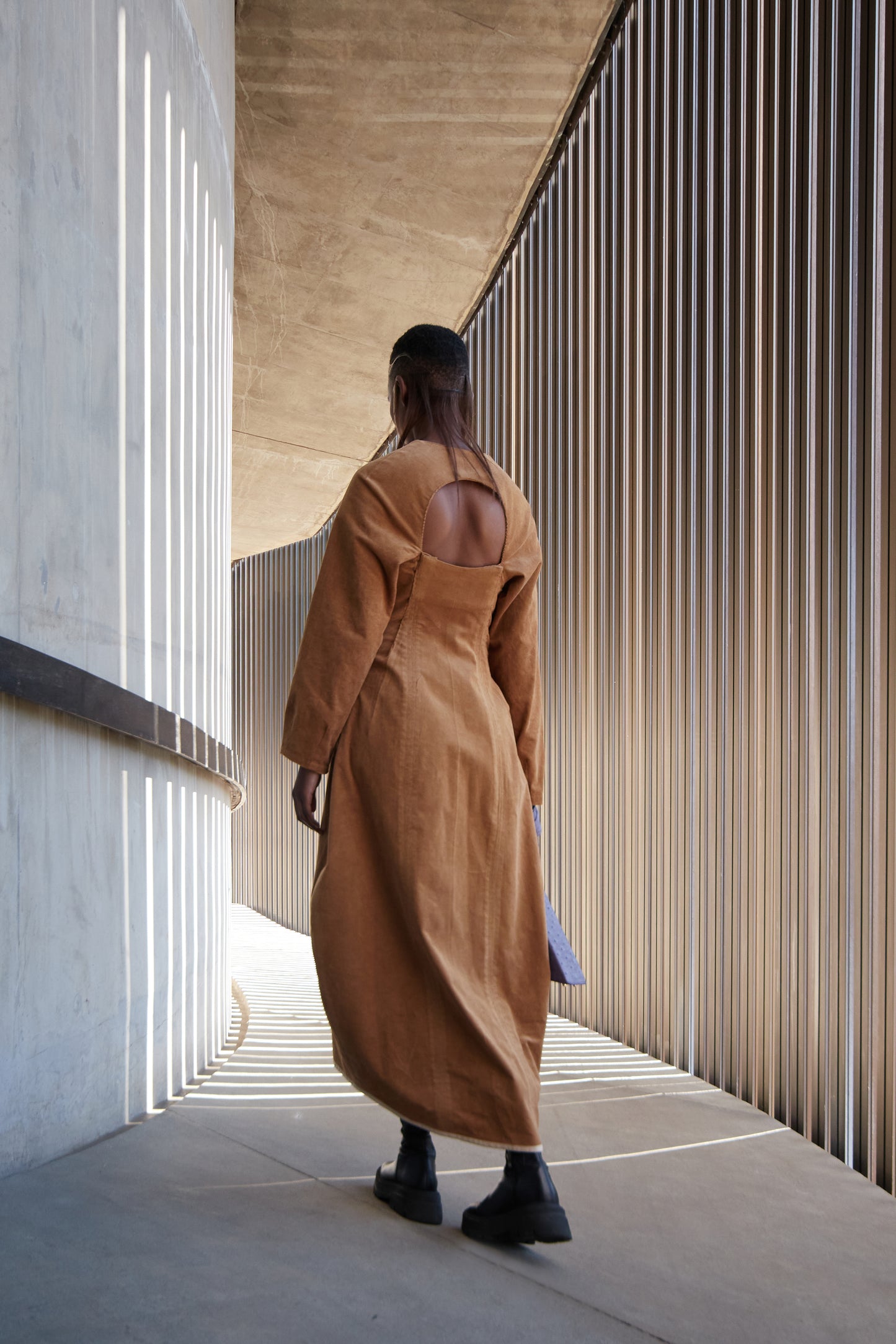 Cotton Corduroy Cocoon Dress