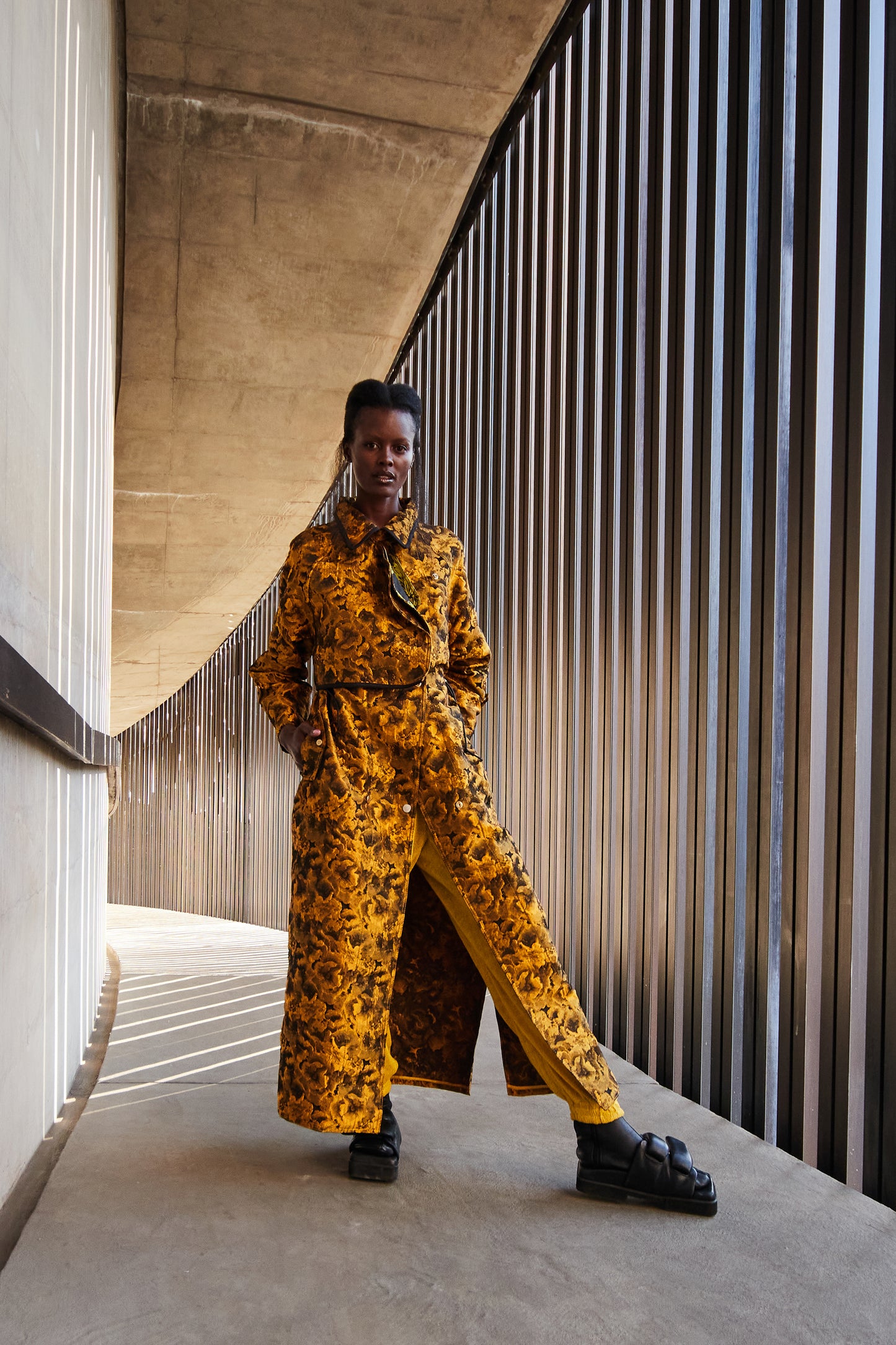 Brocade Golden Floral Coat